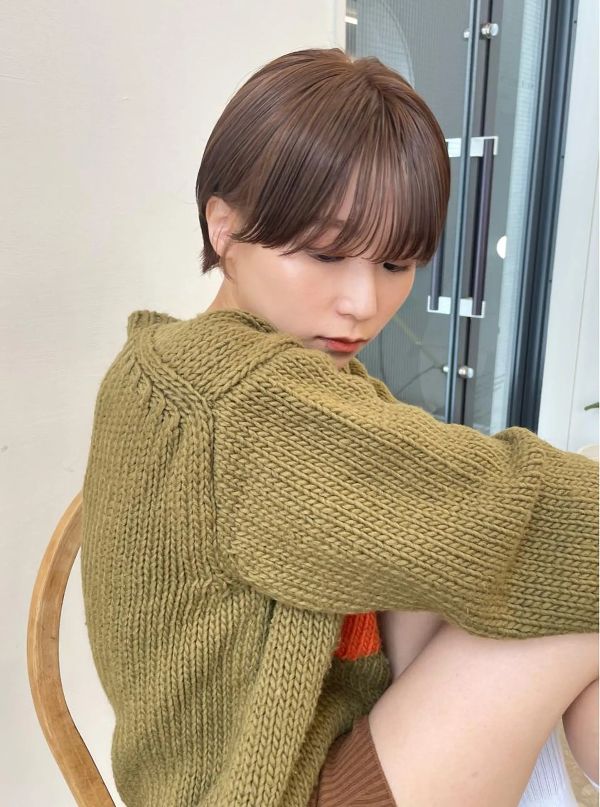 ショート カラー 丸みショート 透明感カラー ショートヘア pole所属・【pole】 minaのヘアスタイル