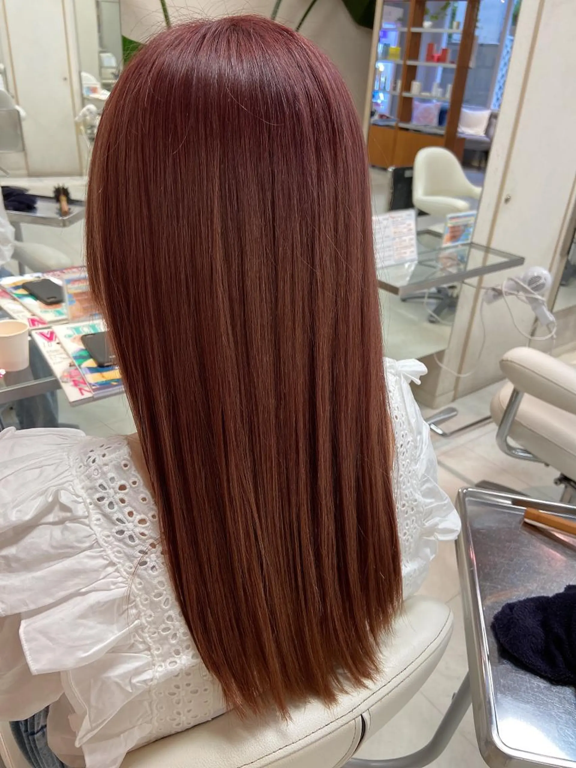 ロング カラー ブリーチ ピンクカラー ヘアカラー トリートメント 菊地 美憂のヘアスタイル