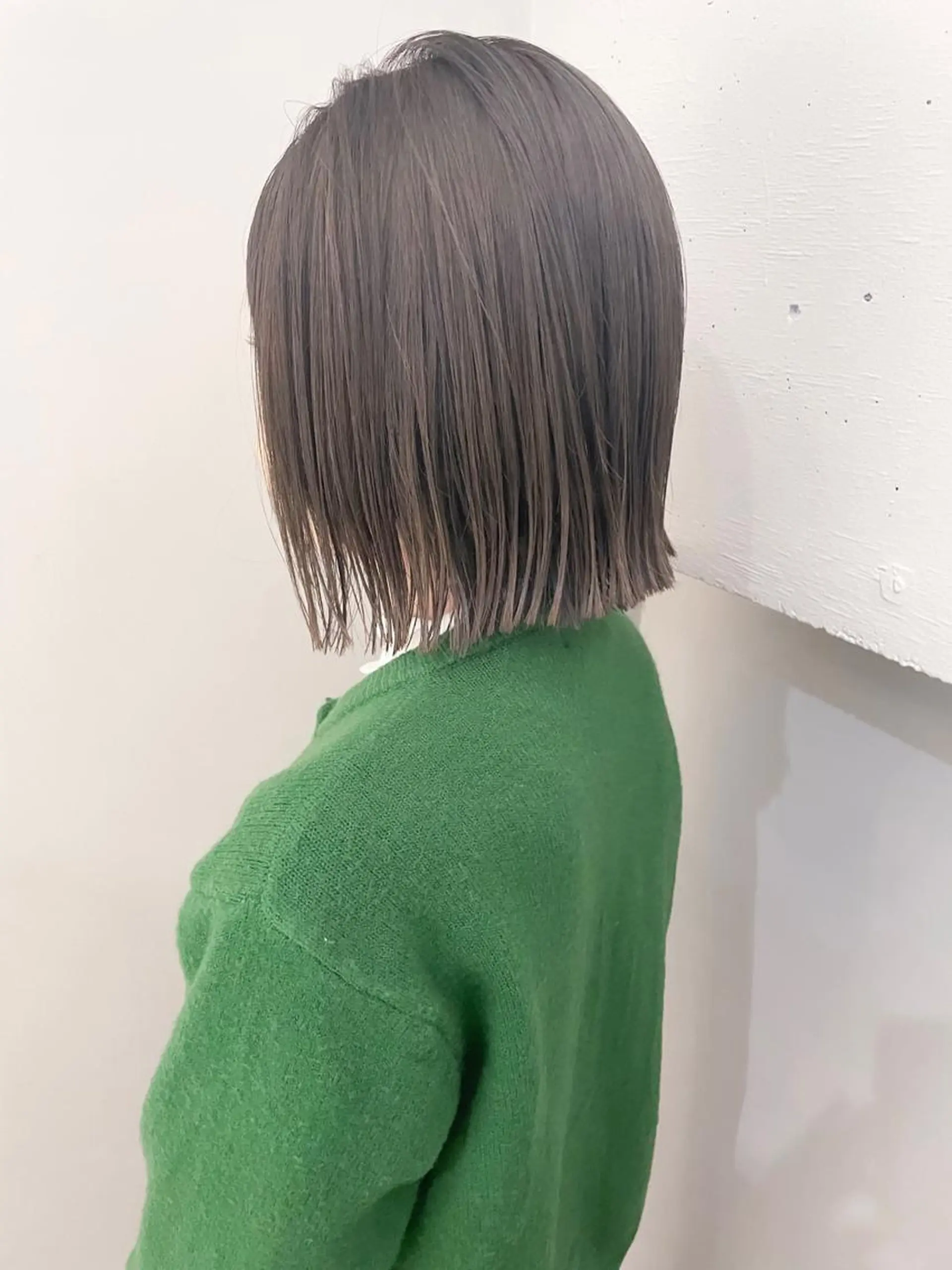 ショート カラー アッシュ アッシュグレー アッシュグレージュ グレージュ ボブ ブリーチ/miinaのヘアスタイル