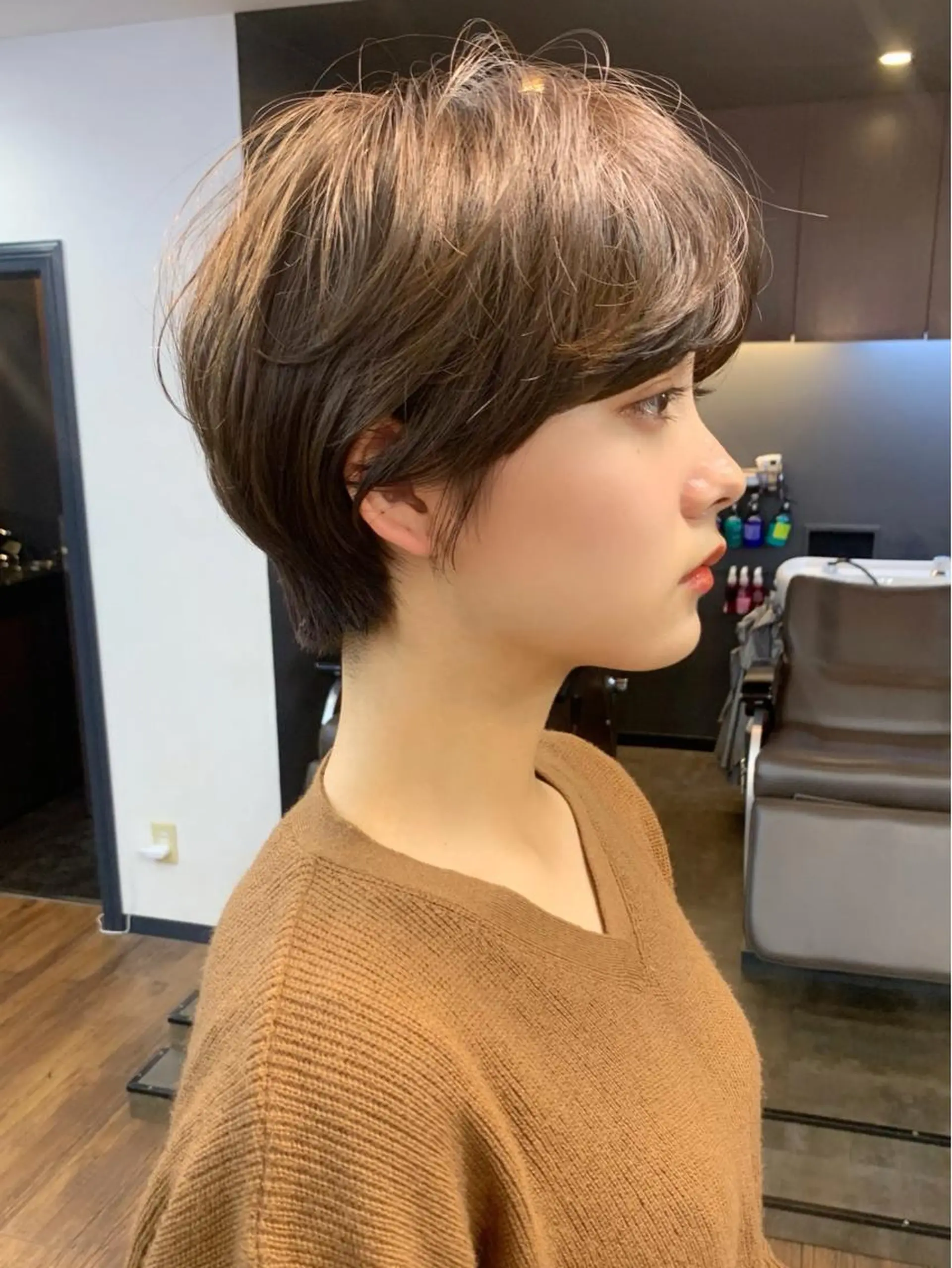 ショート カラー 縮毛矯正/ショート/ レイヤー/畑中正敏のヘアスタイル