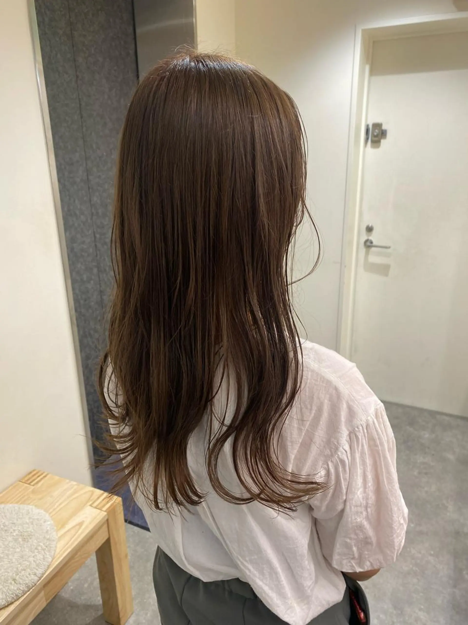 セミロング カラー ヘアアレンジ ベージュカラー ヘアカラー ボブ /ニュアンス/ satomi🧸💖のヘアスタイル