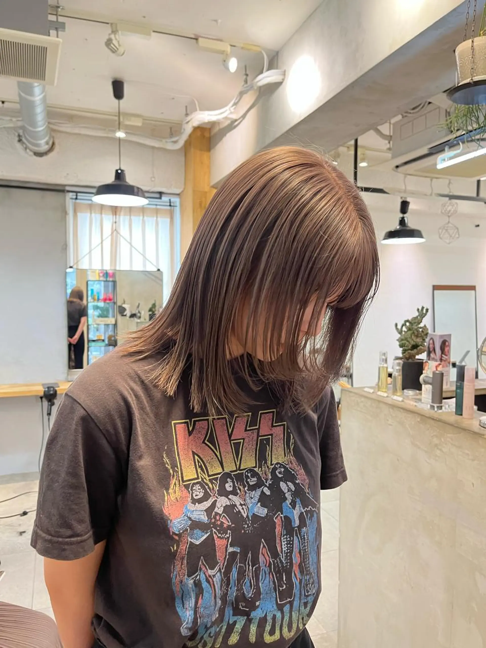 ミディアム カラー ヘアカラー トリートメント オリーブ/縮毛♡ Natsuno🩰のヘアスタイル