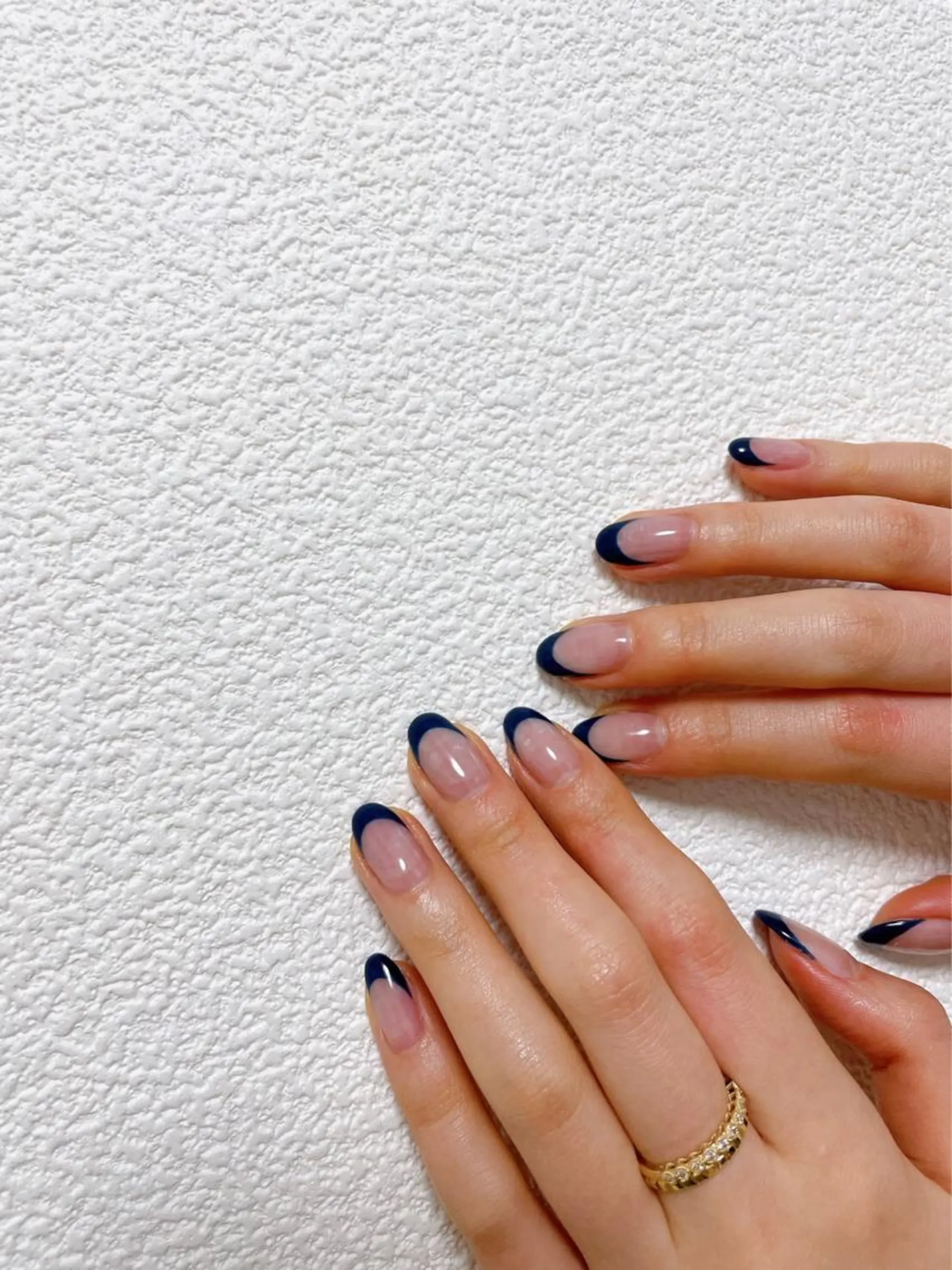 ネイル 桜ネイル フレンチネイル ジェルネイル ガラスフレンチ 韓国ネイル ハンドネイル kiki nail 二子玉川のネイルデザイン