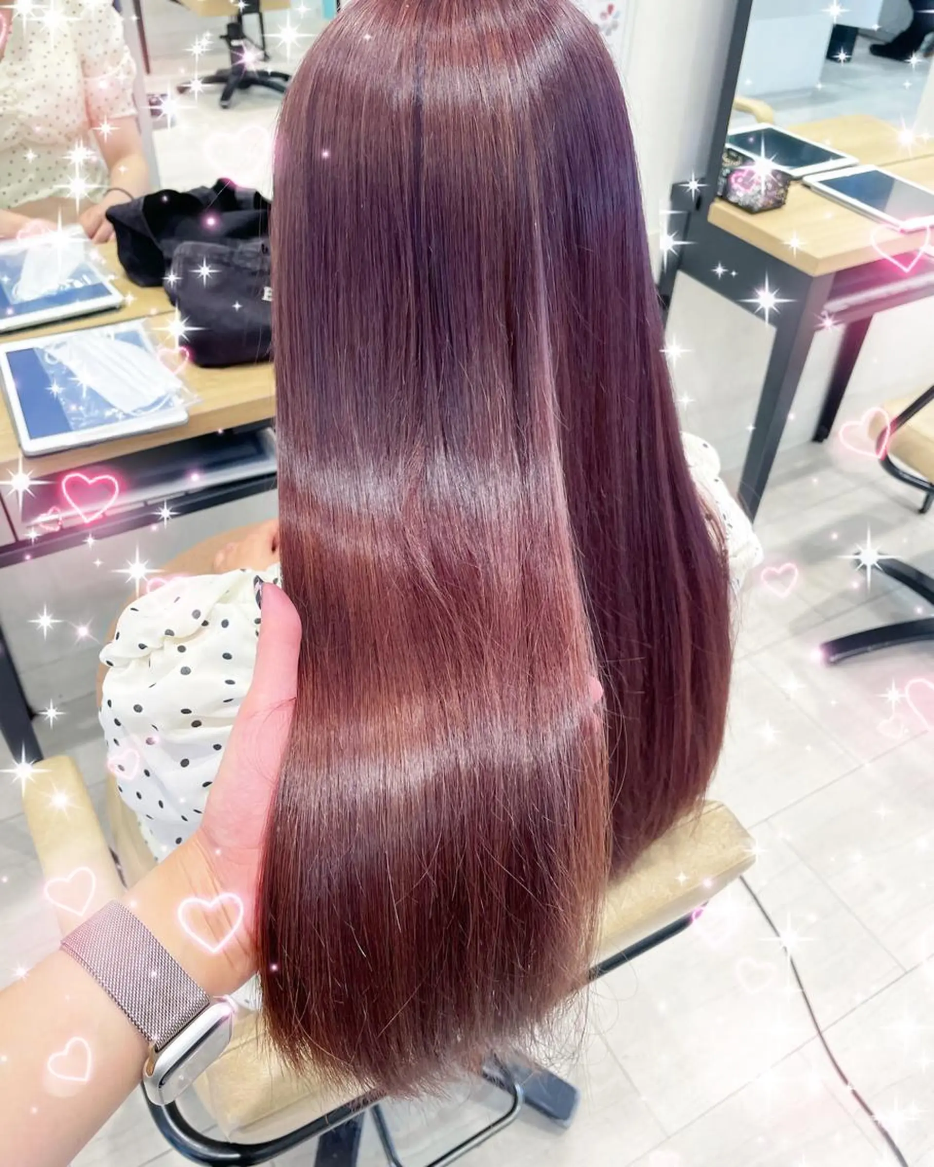 セミロング カラー ベージュカラー ピンクカラー ピンクベージュ カット ヘアカラー トリートメント EMANON新宿東口所属・新宿駅近♡個室 ♡関口三都季🌜のヘアスタイル