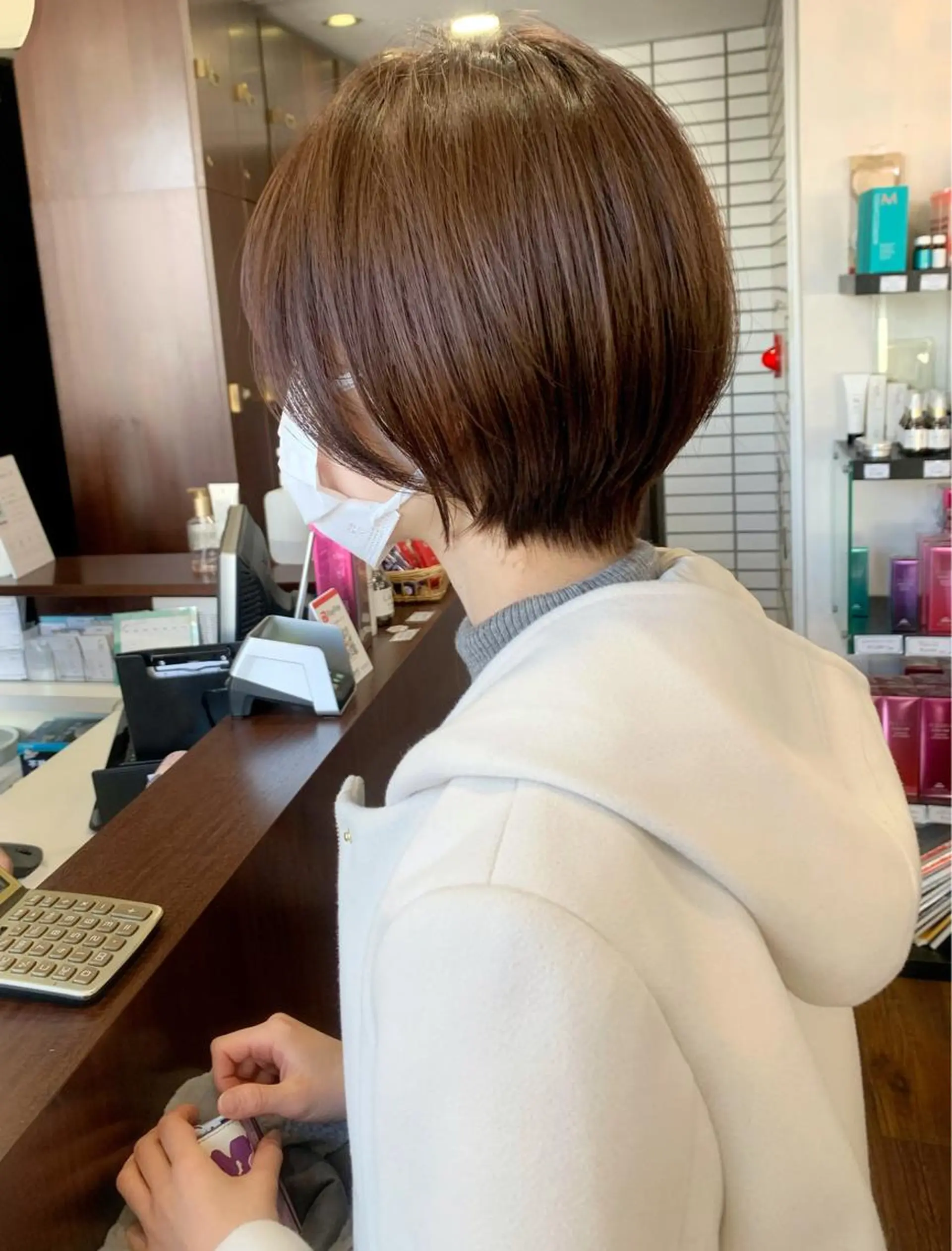 ショート カラー 縮毛矯正/ショート/ レイヤー/畑中正敏のヘアスタイル