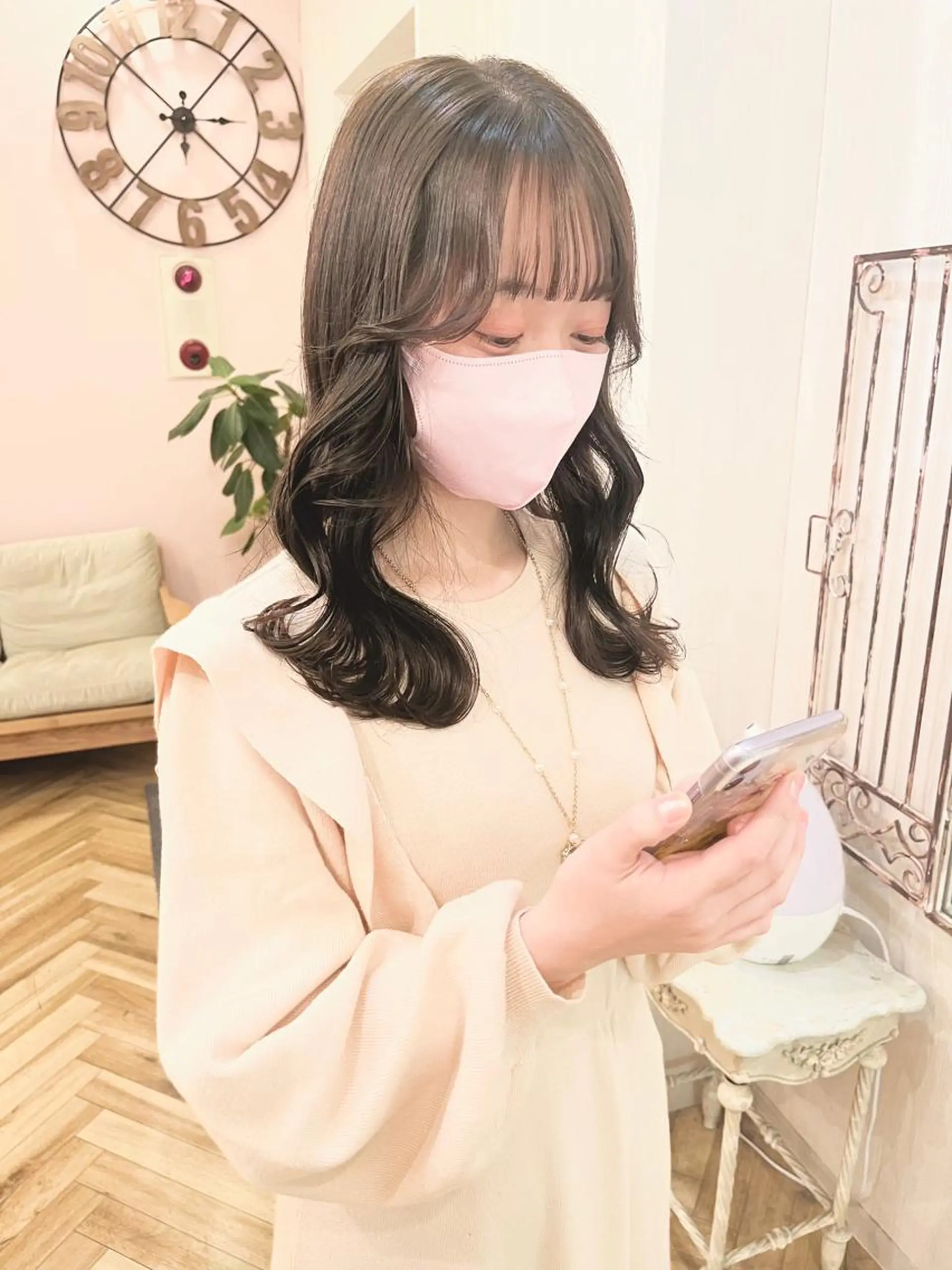 セミロング カラー ヘアアレンジ ブリーチなし/ レイヤー🌿runaのヘアスタイル