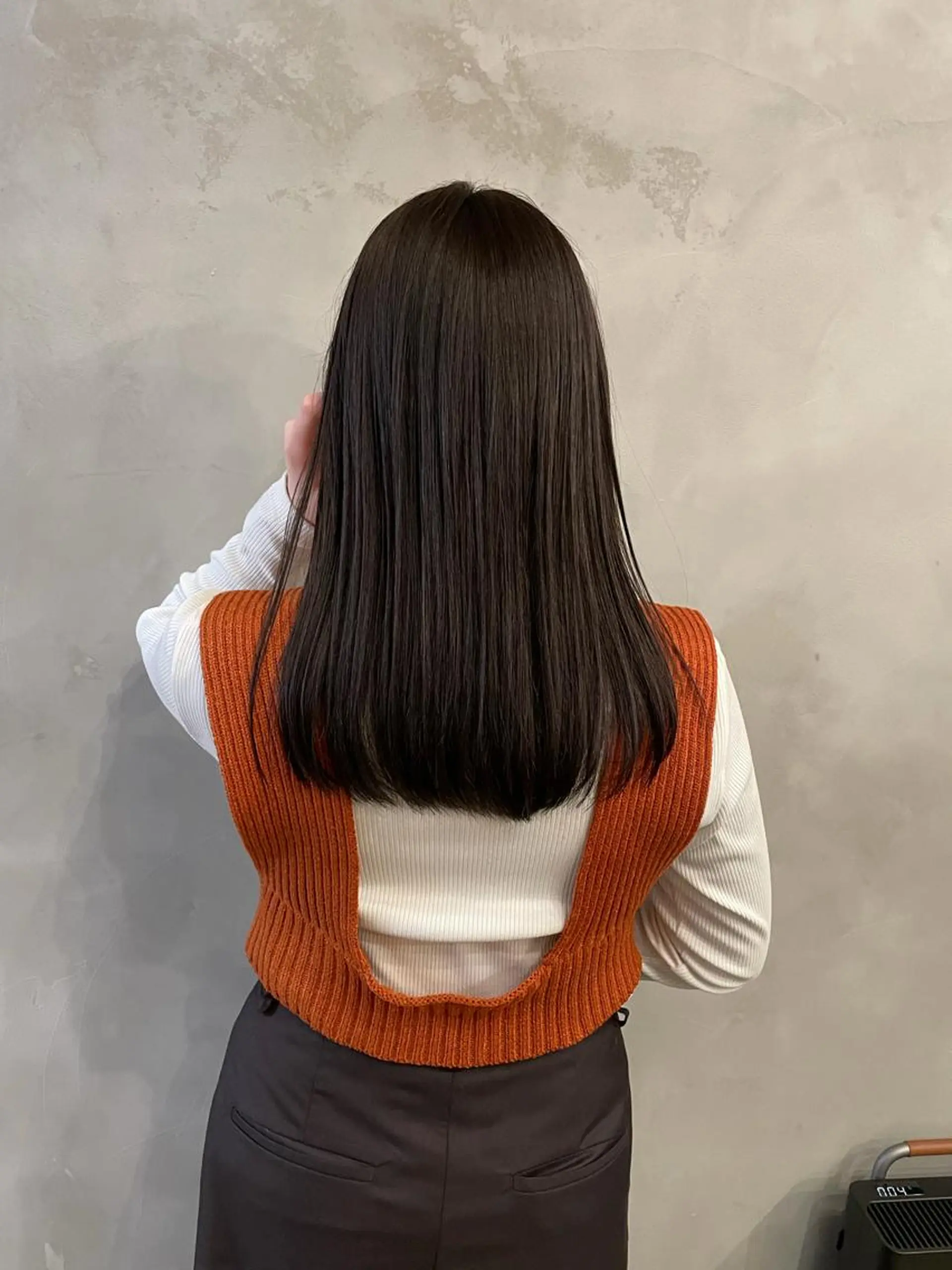 セミロング カラー パーマ セミロングパーマ 髪質改善 縮毛矯正 ストレートパーマ ♡トップスタイリス ト/美髪矯正hinaのヘアスタイル