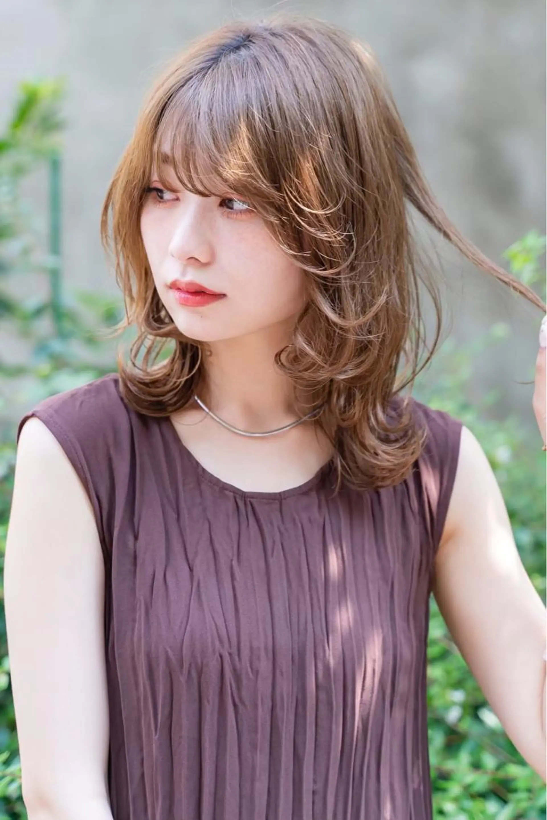 ミディアム カラー パーマ パーマ トリートメント ヘアセット 新宿/韓国ヘア/ 髪質改善ストレートのヘアスタイル