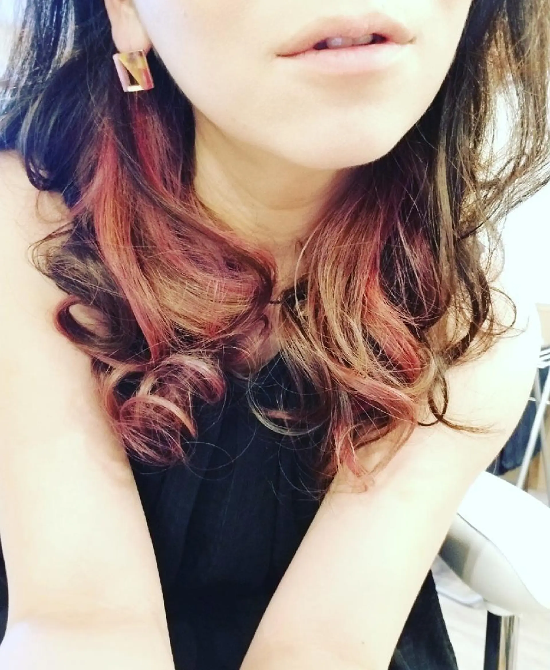 セミロング カラー アディクシーカラー ユニコーンカラー 外国人風カラー spa hair ark 富井直美のヘアスタイル