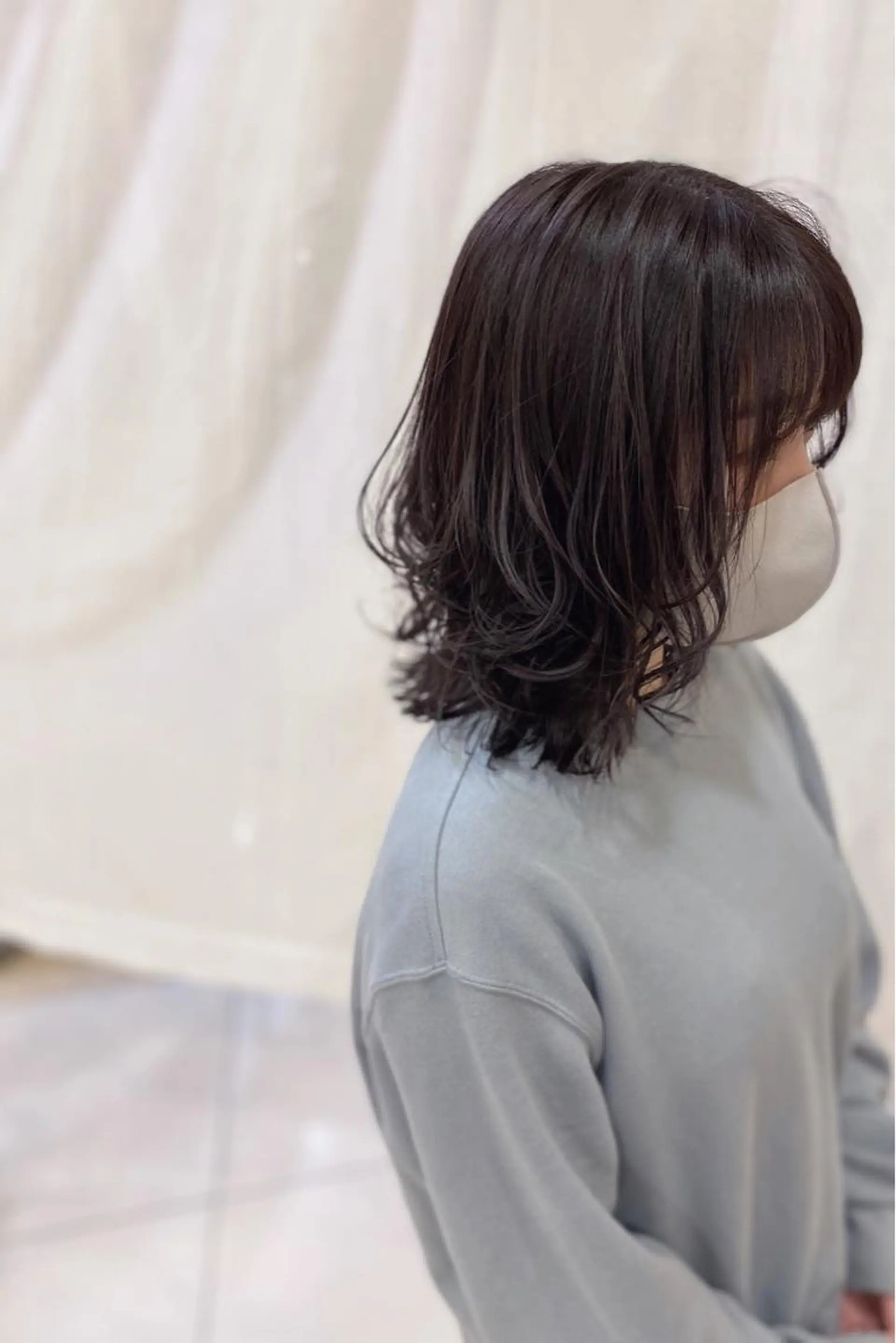 ミディアム パープルカラー SALOWIN天神大名店所属・羽エクステ/スリム タッキ/kodaiのヘアスタイル