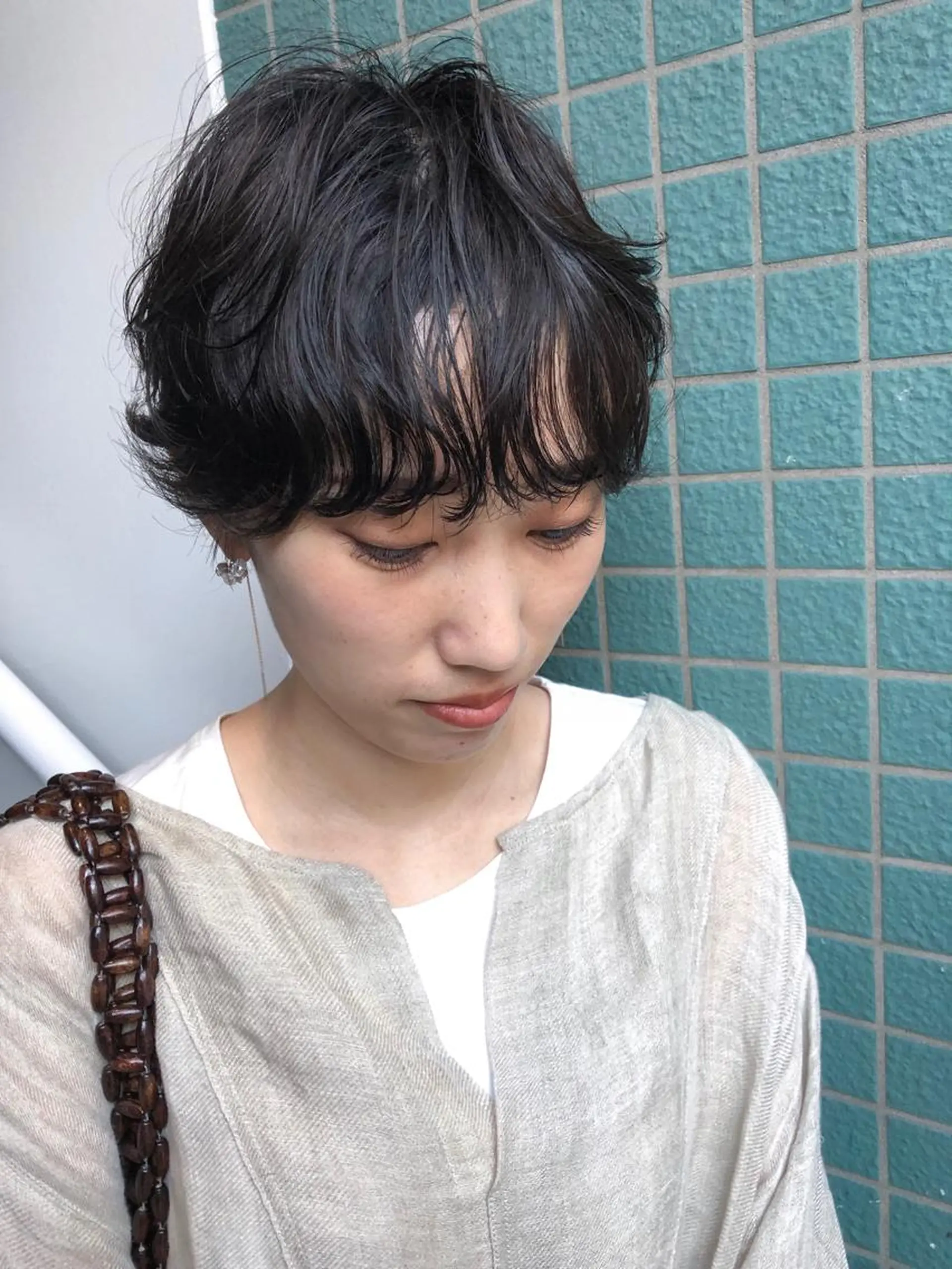 ショート カット ヘアカラー トリートメント nessヤマサキ リュウタのヘアスタイル