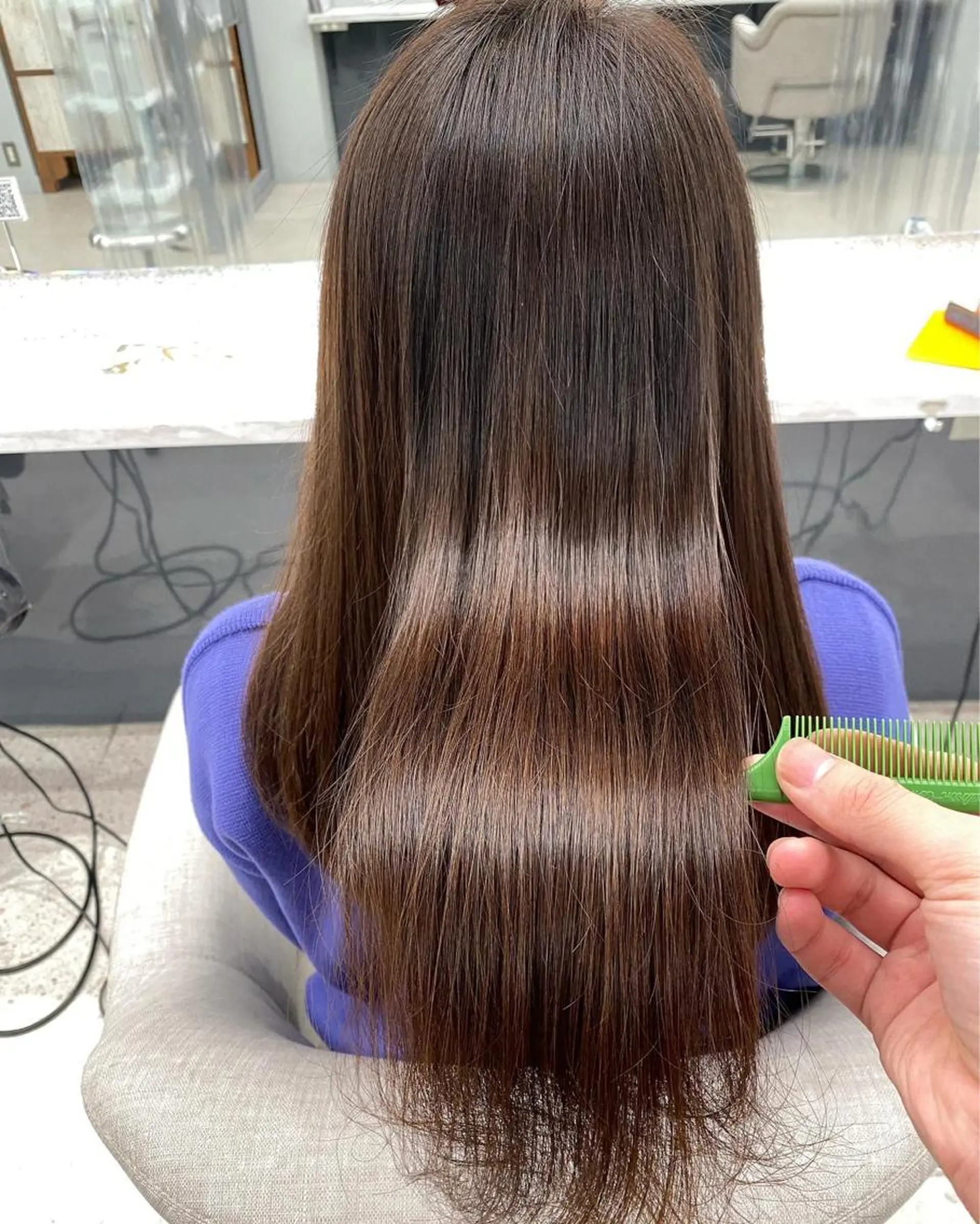 ロング ヘアカラー トリートメント 京都レイヤーカット/ 縮毛矯正/羽柴りくのヘアスタイル