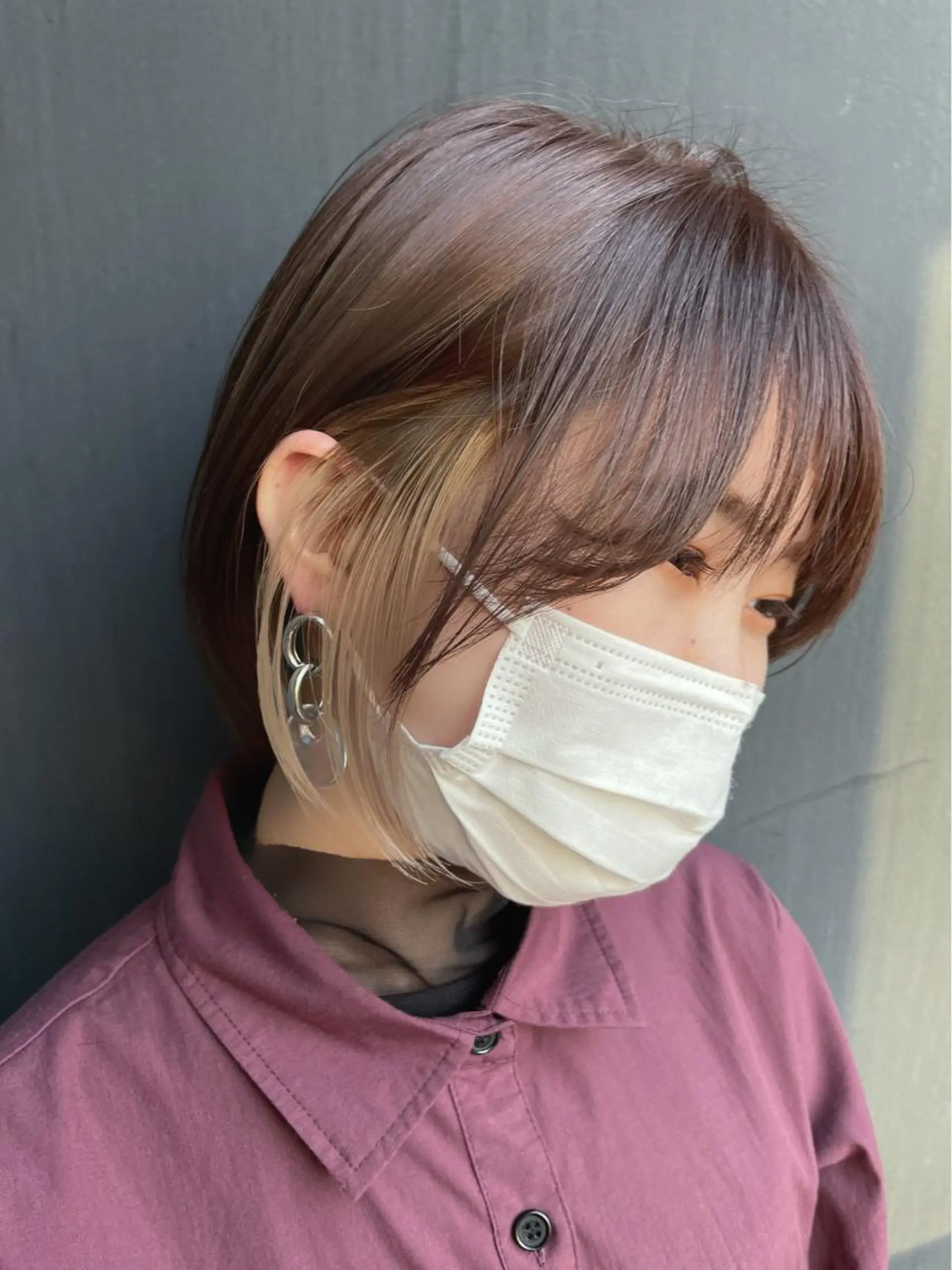 カラー ベージュカラー ホワイトベージュ 美髪改善ストレート/ 植村友哉のヘアスタイル