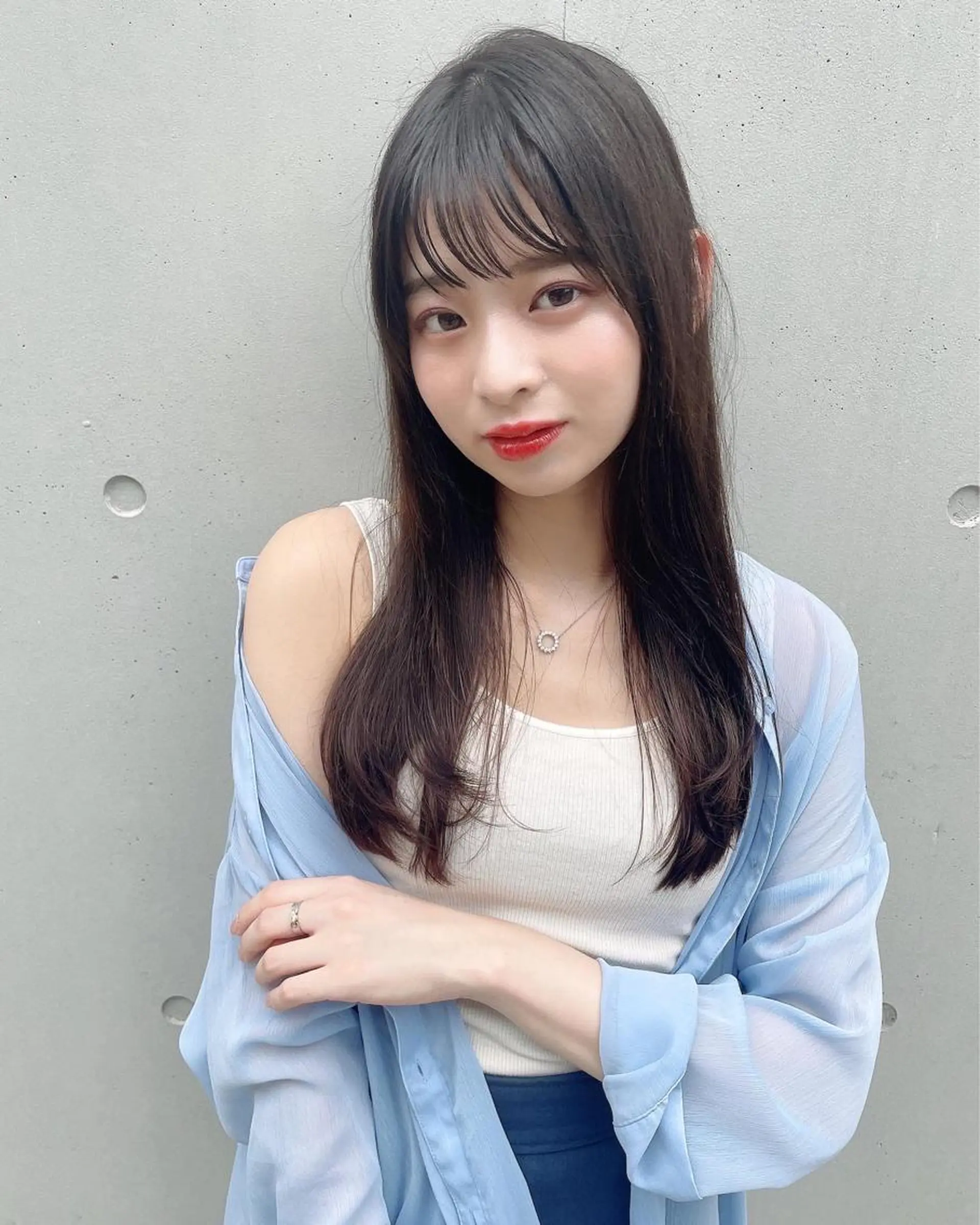 ロング カラー ブリーチ ケアブリーチ ダブルカラー イヤリングカラー ハイライトカラー カット 縮毛矯正 宮澤 タケル ミディアムヘアのヘアスタイル