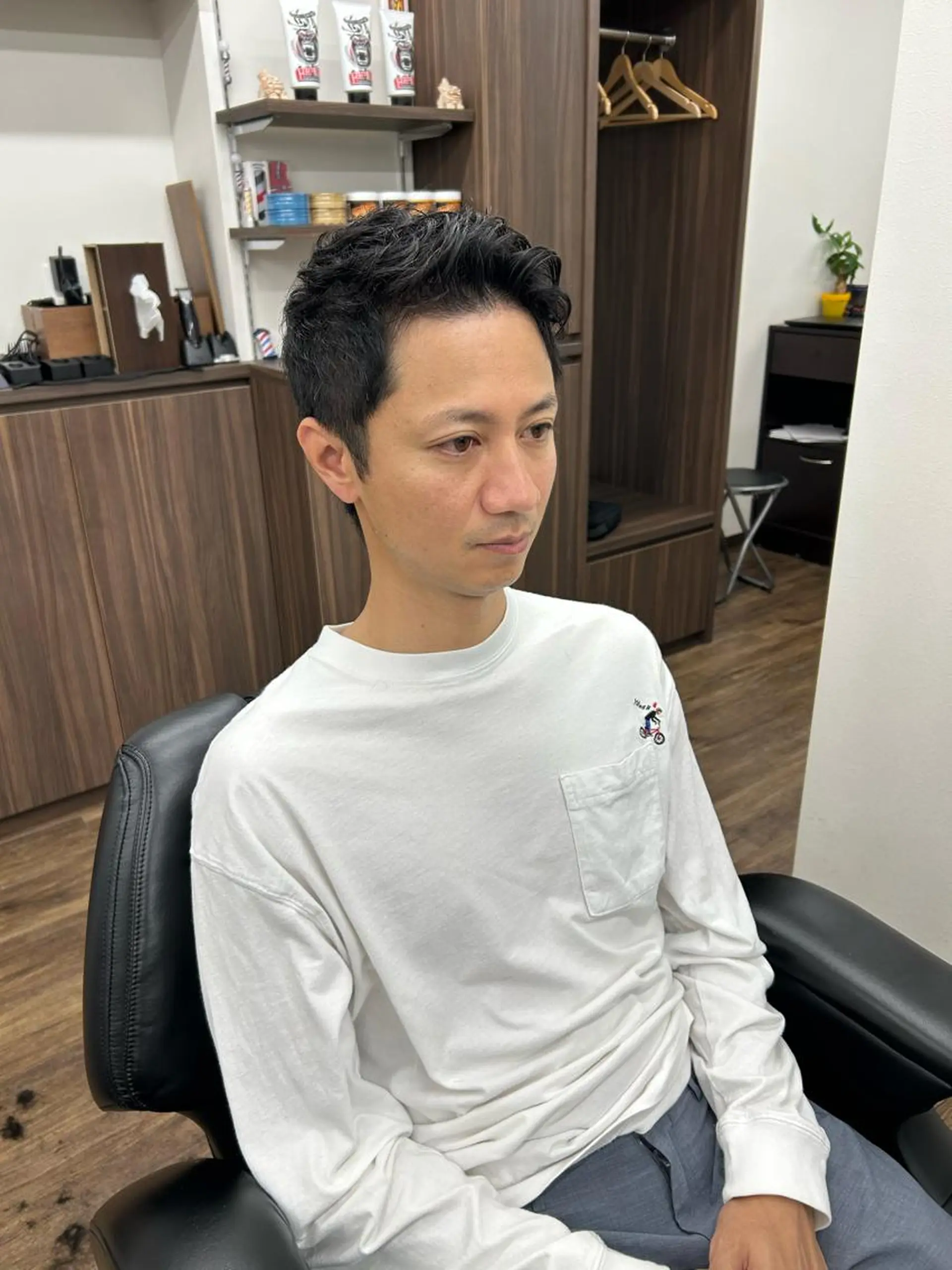 ショート メンズ カット DAN BRISE BARBER所属・馬上 拓海のヘアスタイル