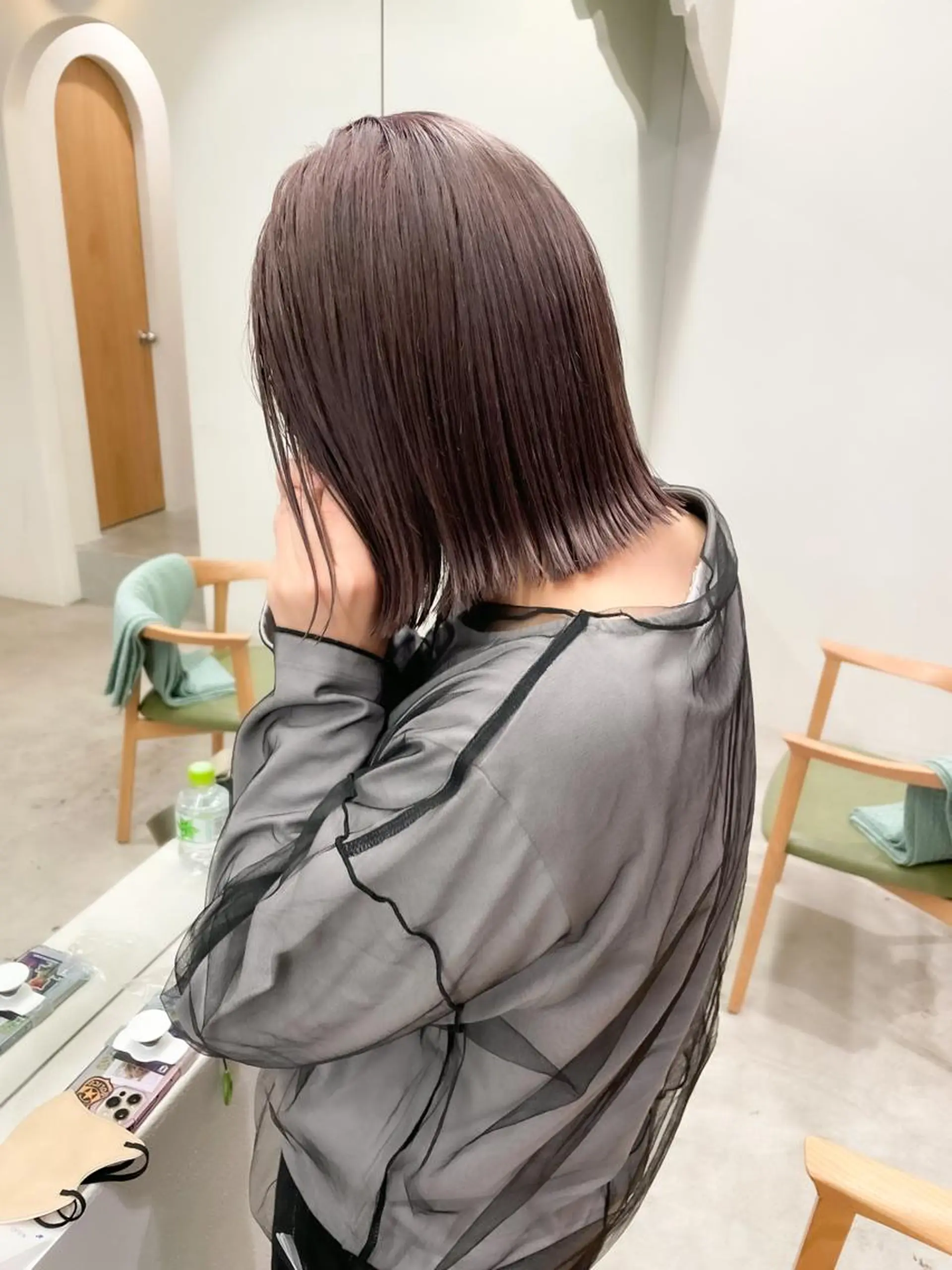 ショート カラー ヘアアレンジ ミニボブ/ブリーチ 🌈MISATOのヘアスタイル