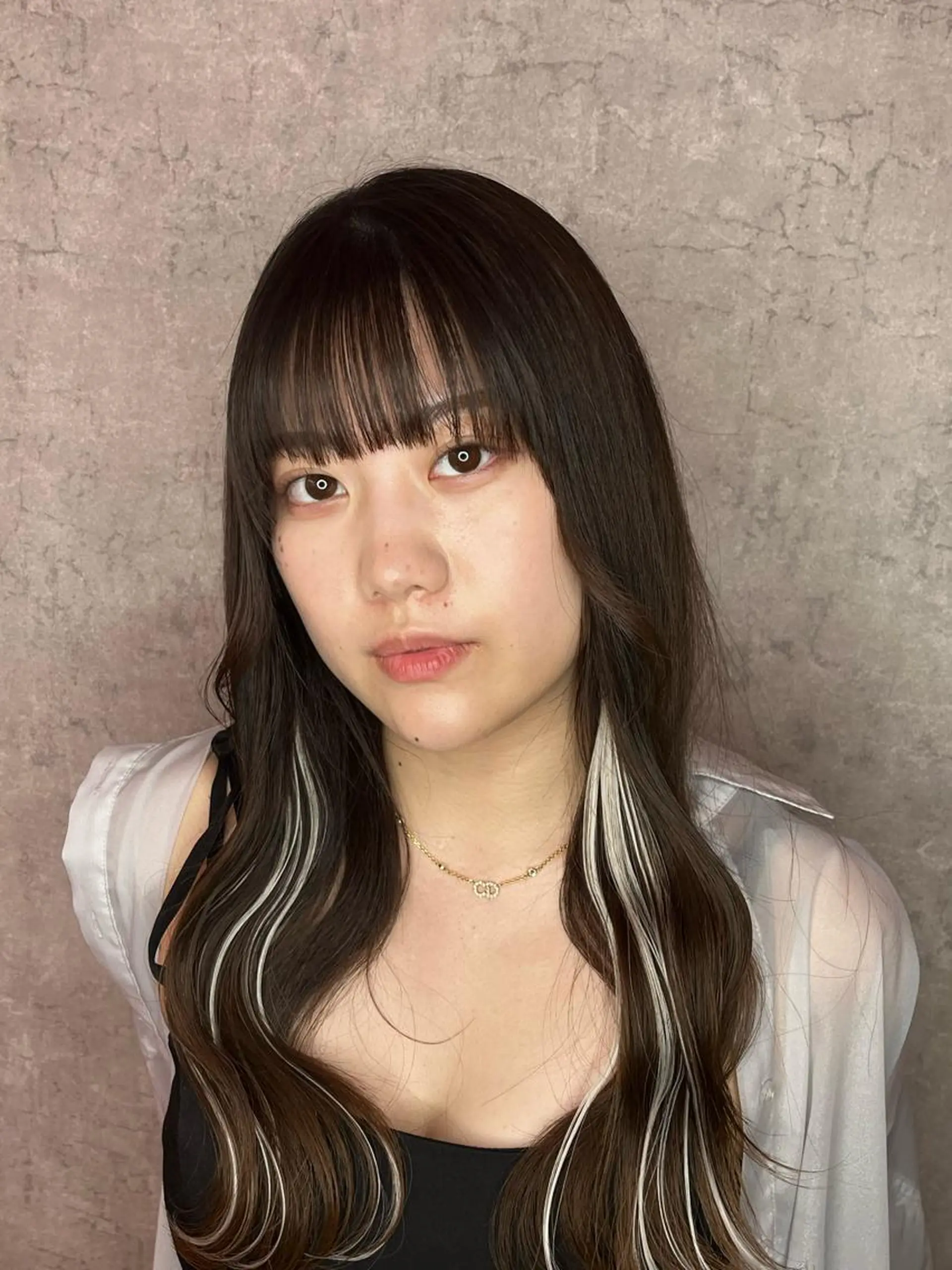 ミディアム カット ヘアカラー トリートメント 山崎/ボブ縮毛矯正 レイヤー髪質改善のヘアスタイル