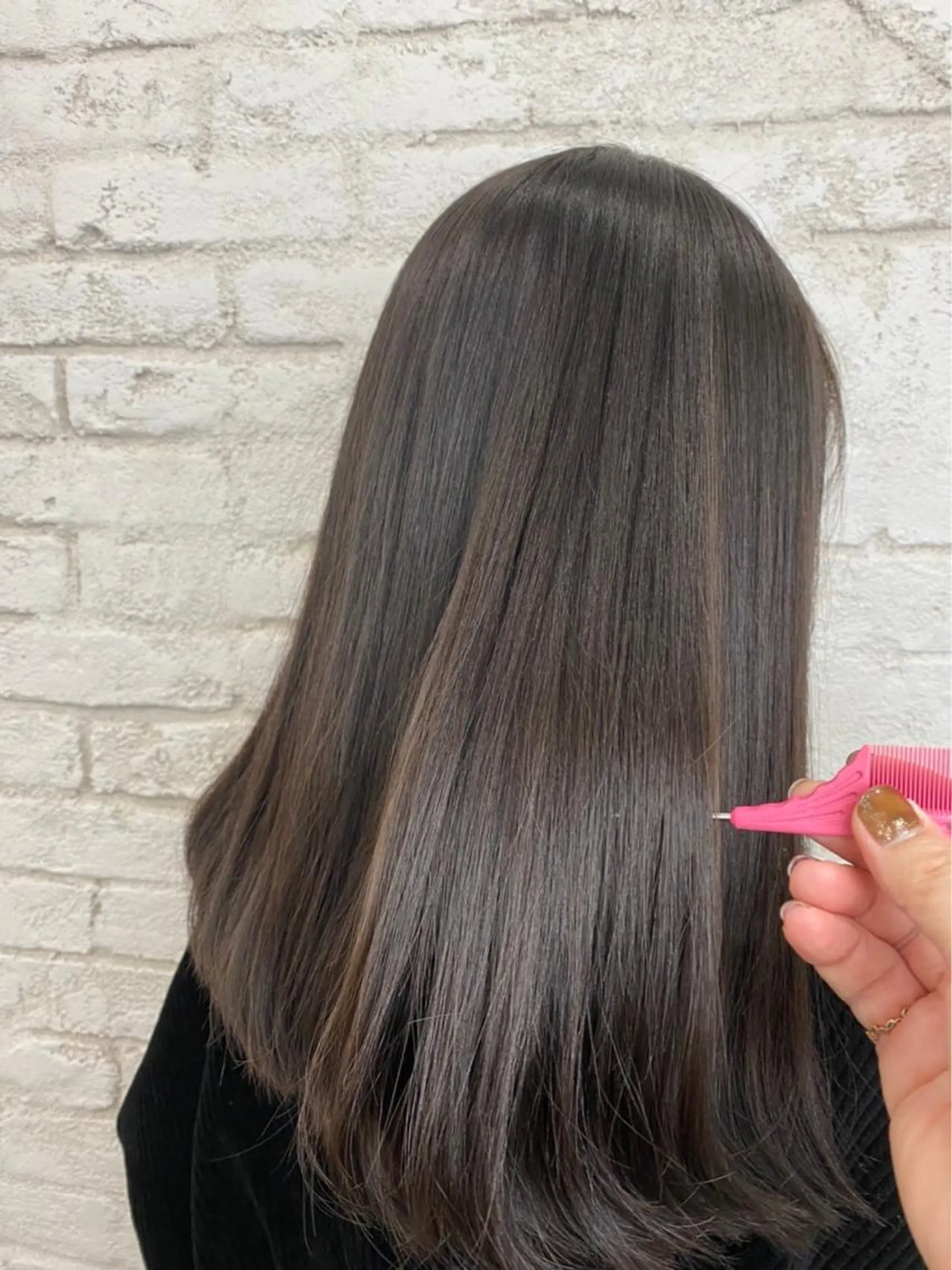 セミロング 縮毛矯正 ️❤️透明感カラー Yūka❤️のヘアスタイル