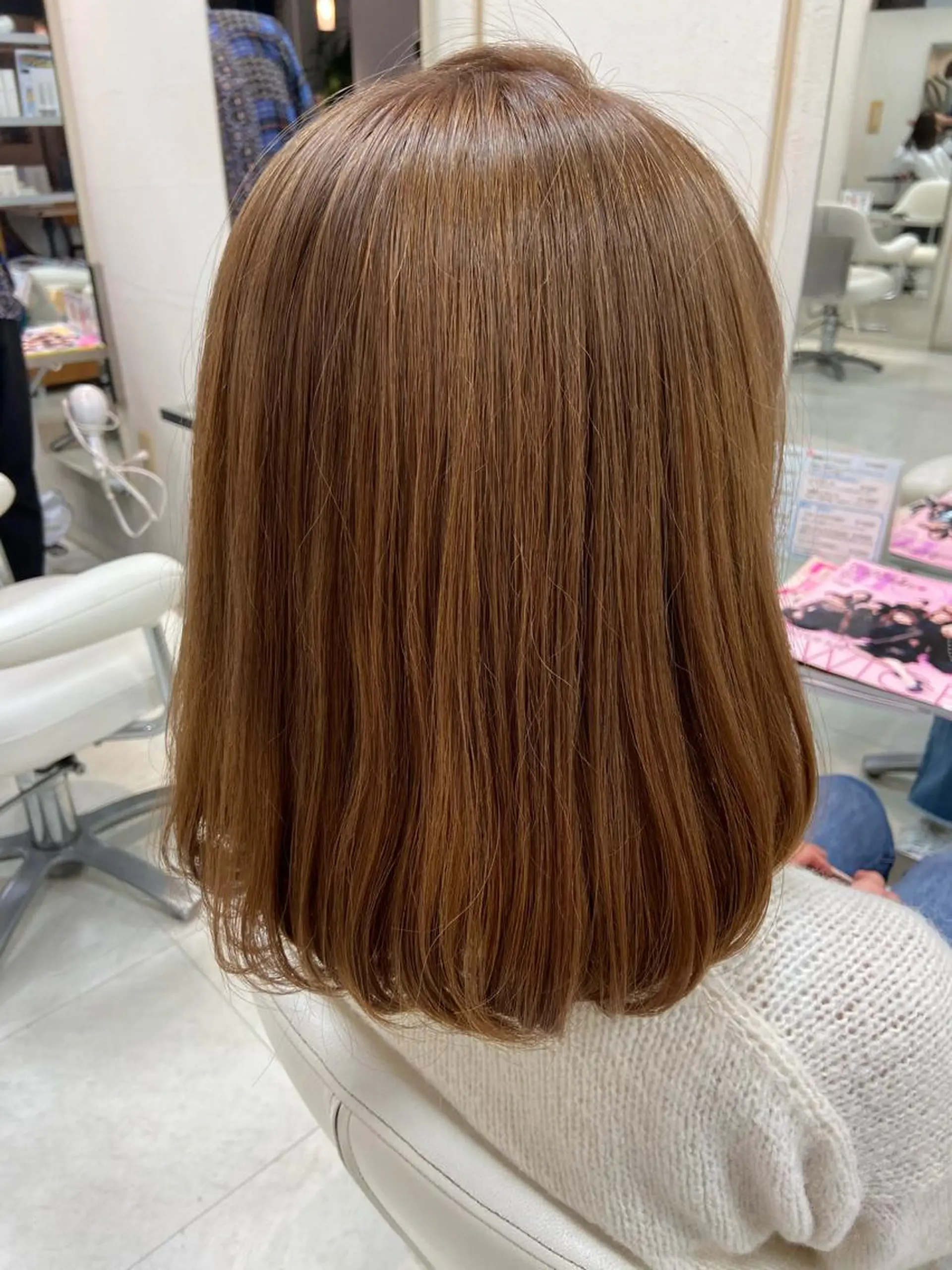 ミディアム カラー ブリーチ ヘアカラー 菊地 美憂のヘアスタイル