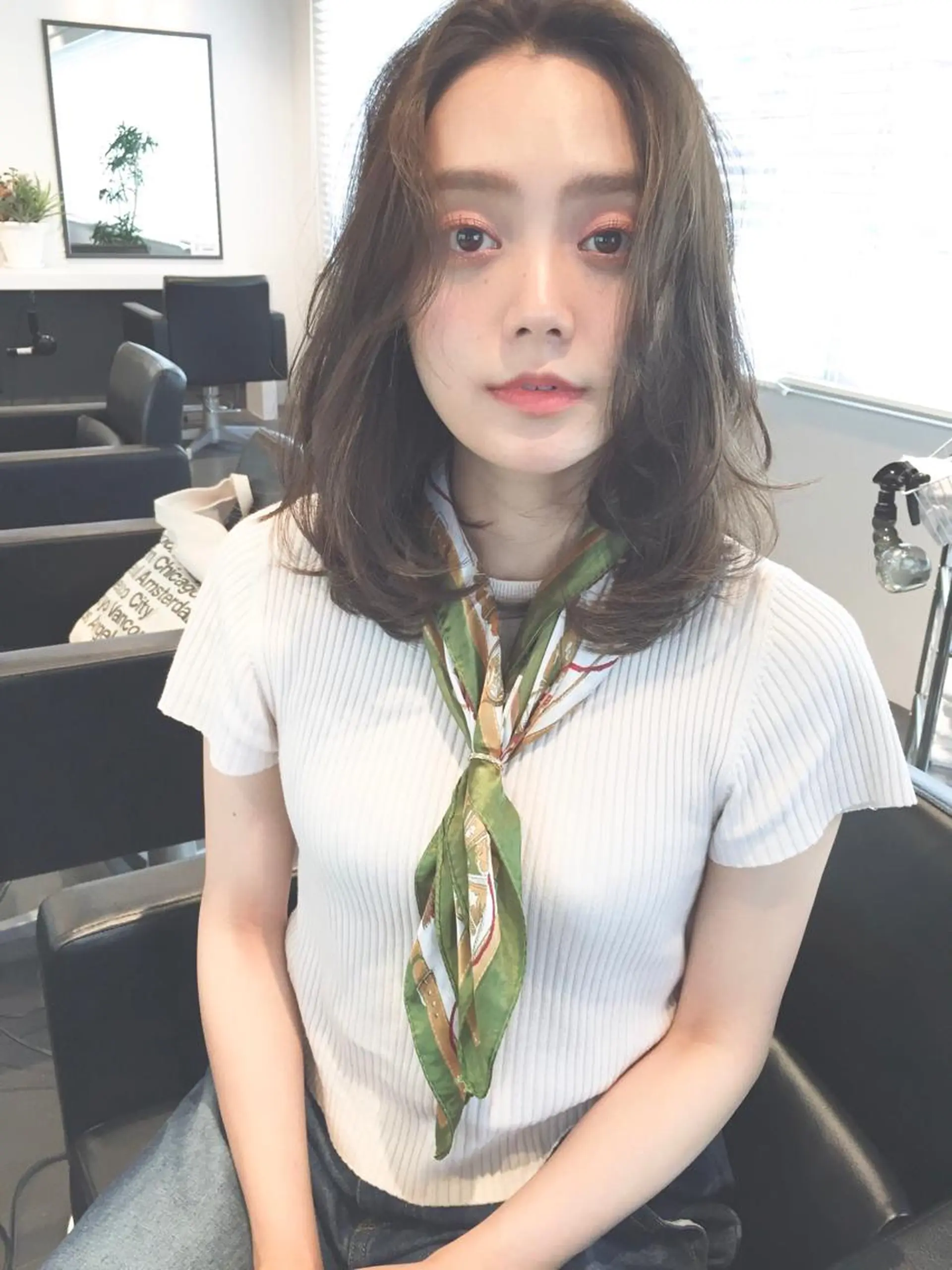 ミディアム パーマ パーマ トリートメント 大西 直人のヘアスタイル