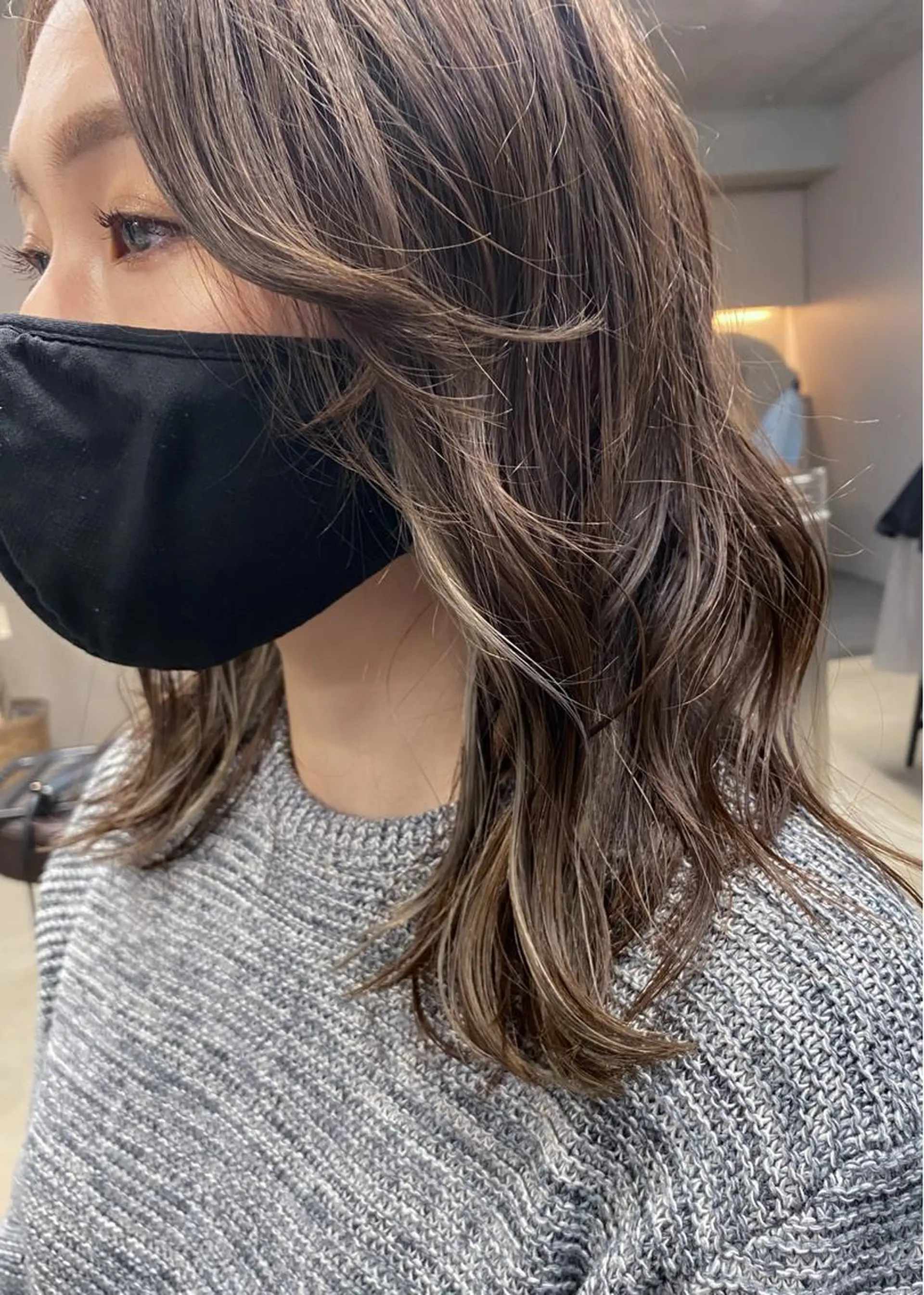 セミロング カラー アイブロウ ベージュカラー イヤリングカラー グレージュ オリーブベージュ オリーブグレージュ 渋谷パーソナルカラー 診断🌈✨井上のその他イメージ