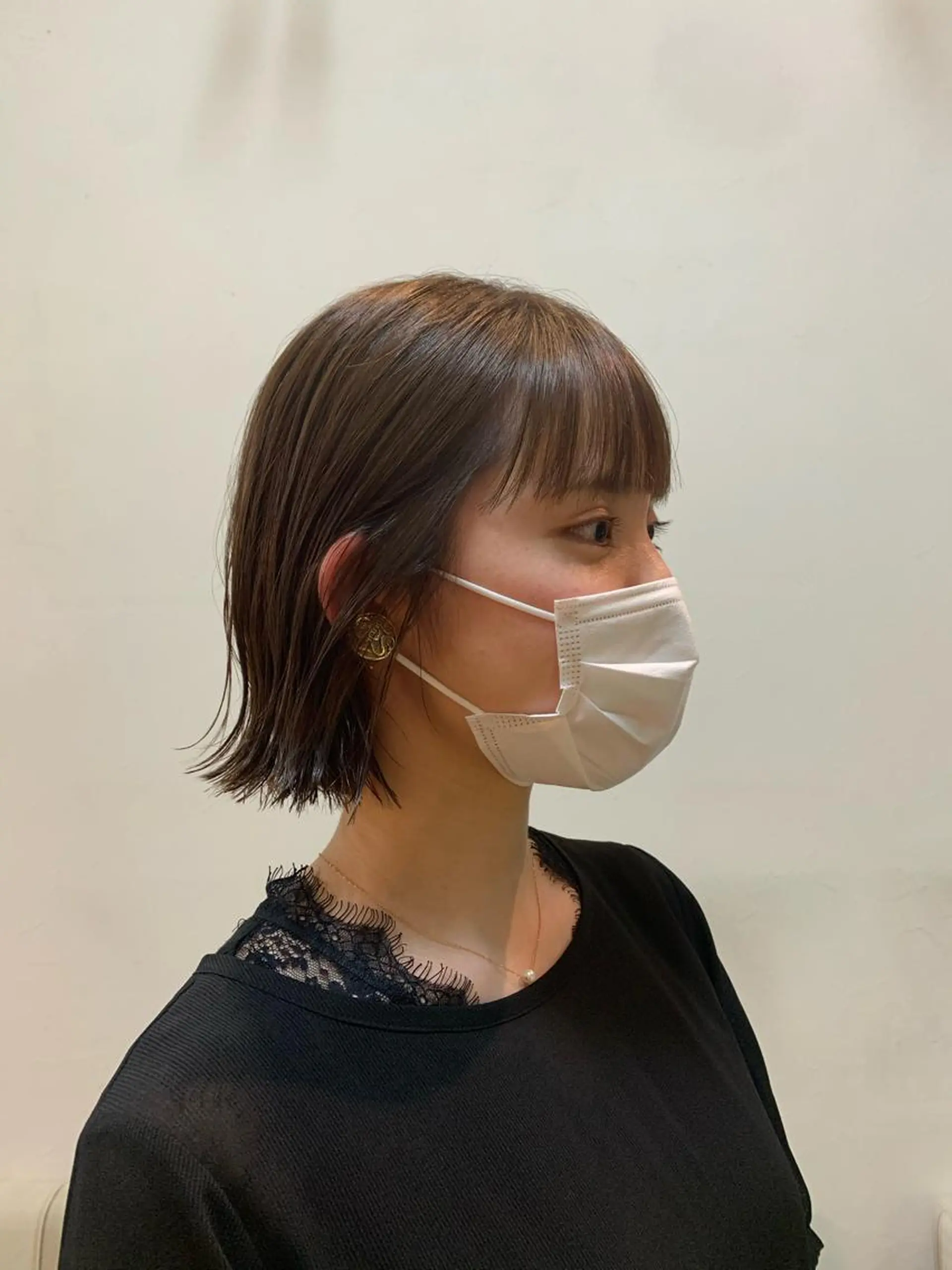 ショート ボブ 外ハネヘア 髪質改善ストレート/ ブリーチ／渋谷　福田のヘアスタイル