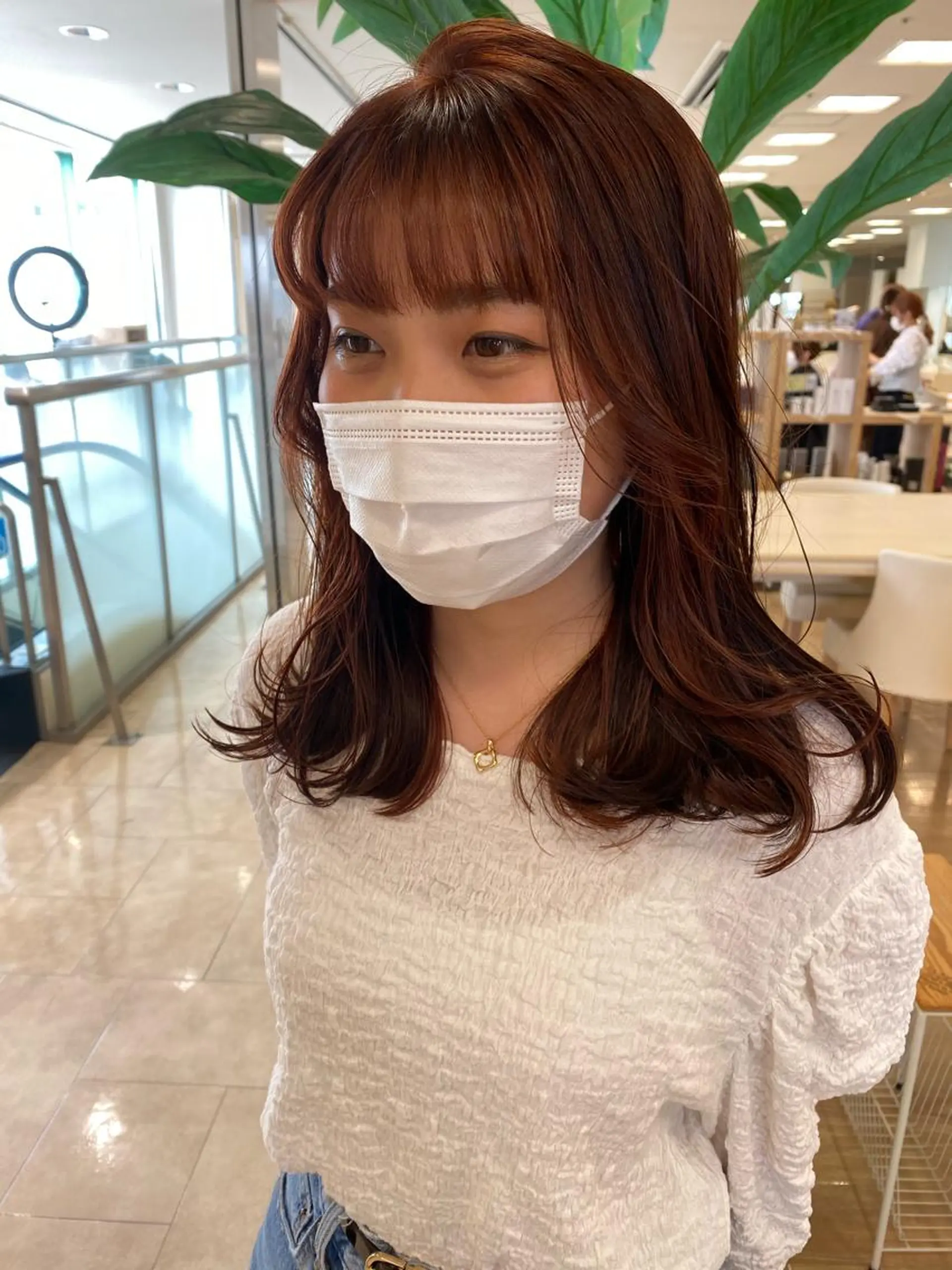 ミディアム カラー ヘアカラー トリートメント レイヤー/ウルフ🤎 mayo.のヘアスタイル