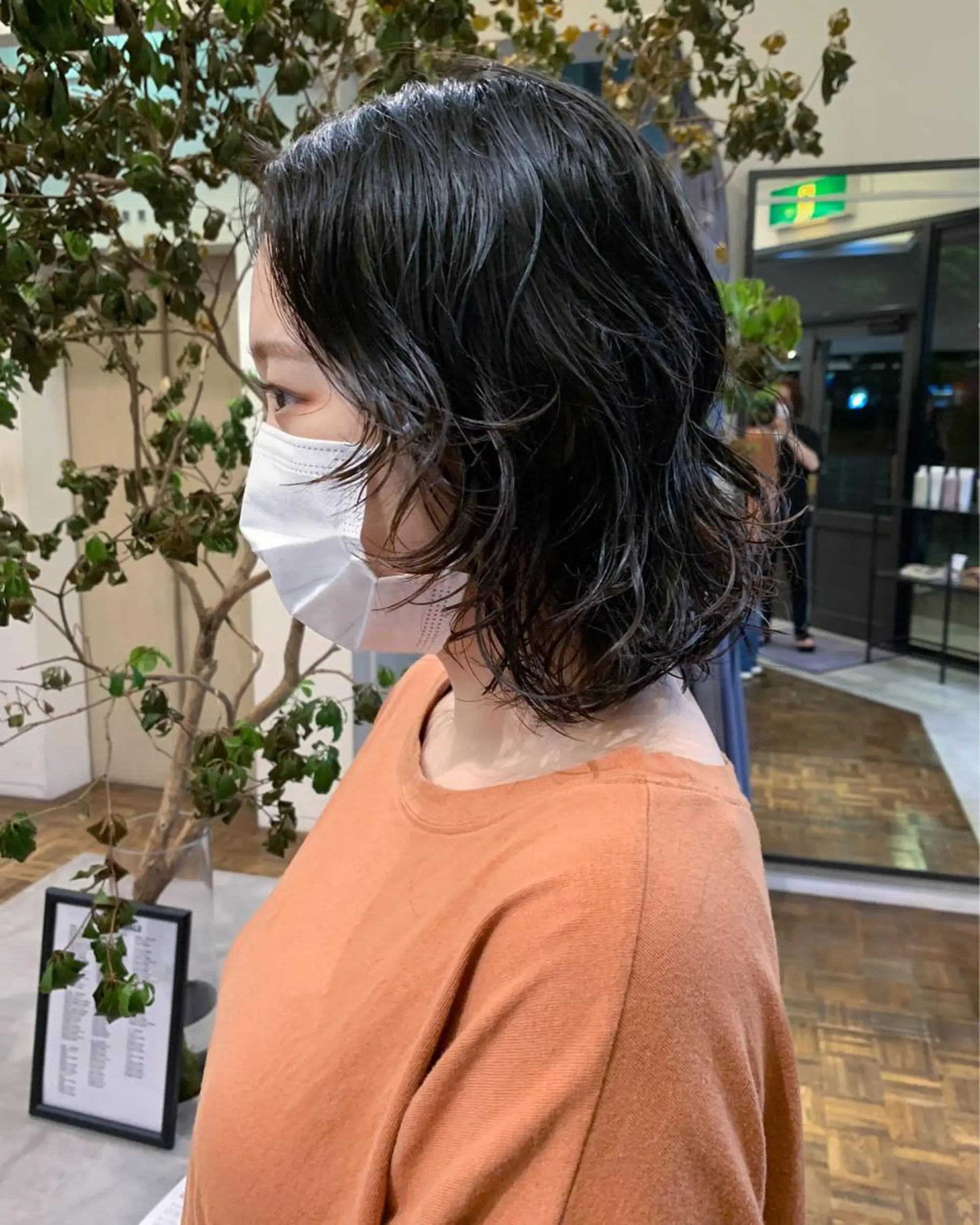 ミディアム パーマ 小川 光のヘアスタイル