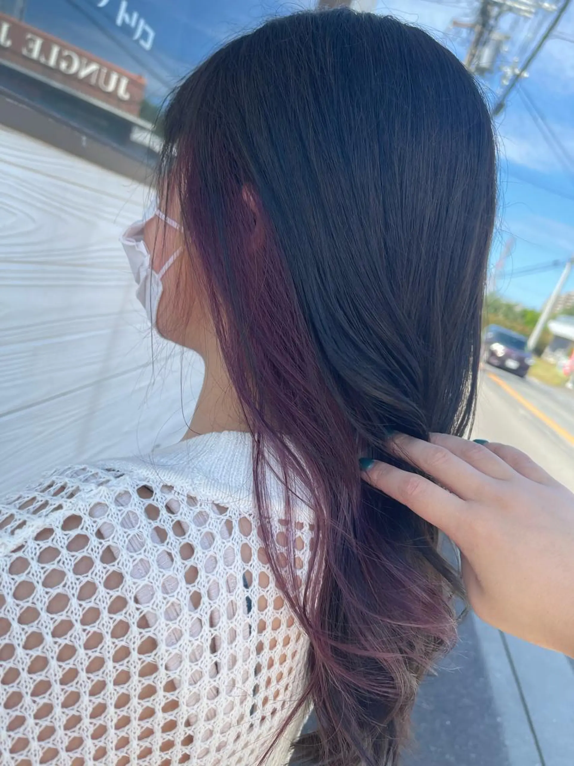 セミロング ヘアカラー 半田 知穂のヘアスタイル