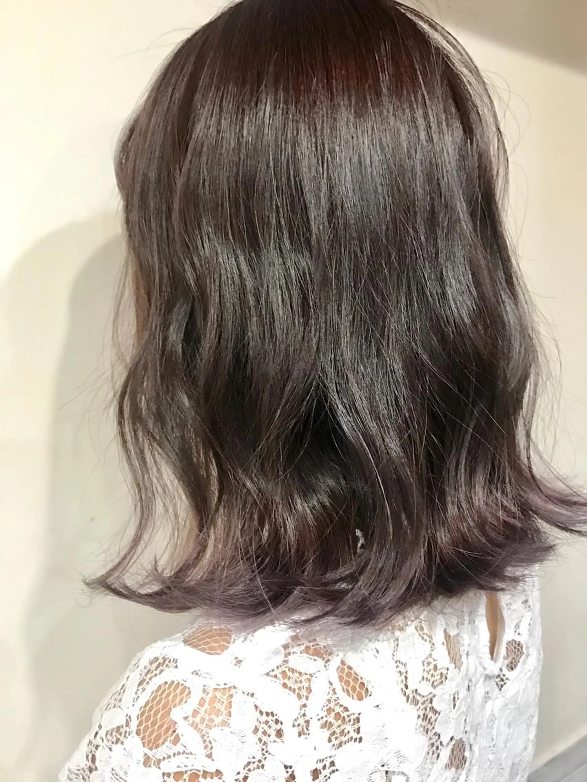 ミディアム カラー ブリーチ パープルカラー 女性専用サロン 【中崎町】ゆきみのヘアスタイル