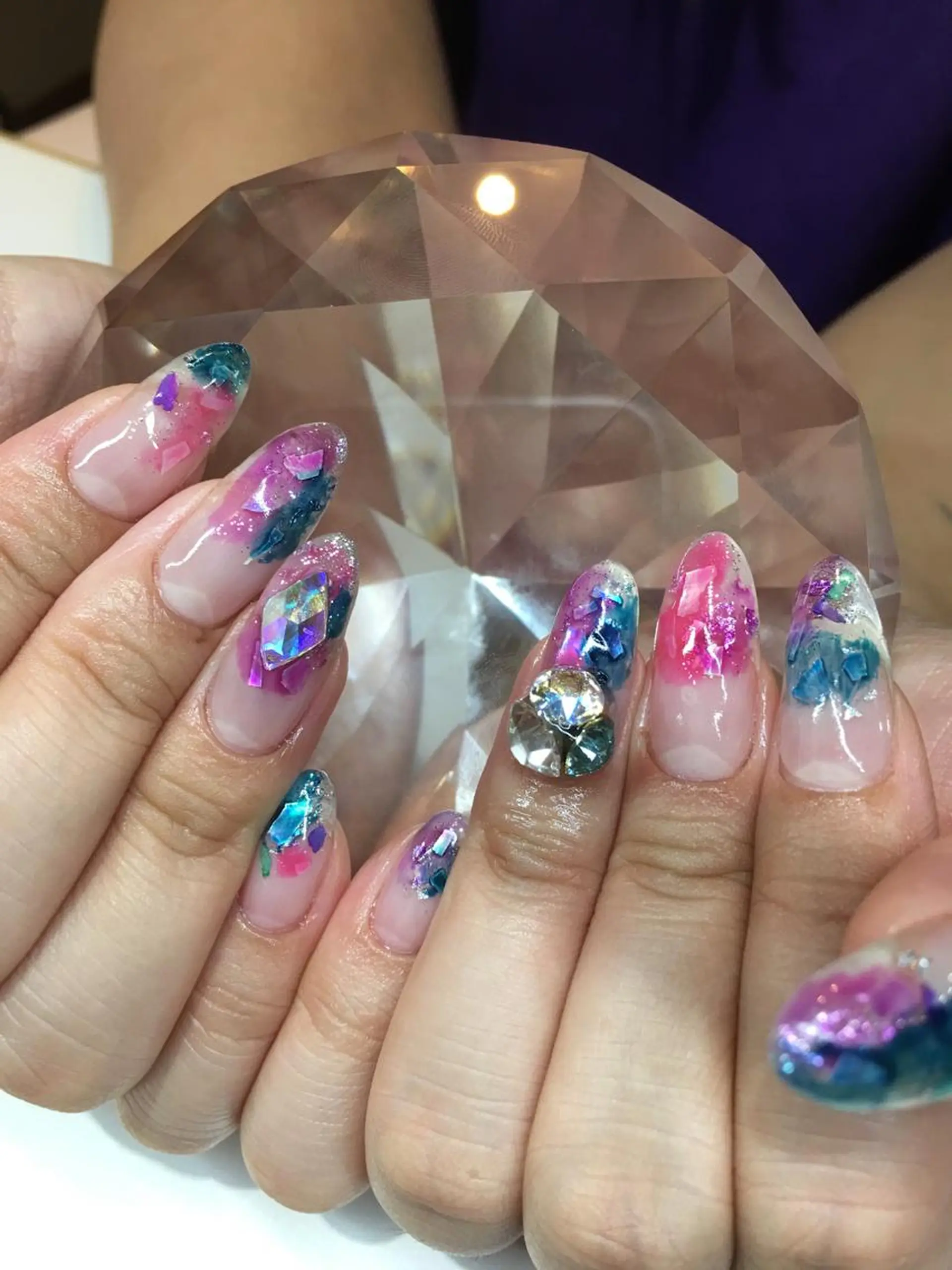 ロング ネイル ハンドネイル glow_ nailのネイルデザイン