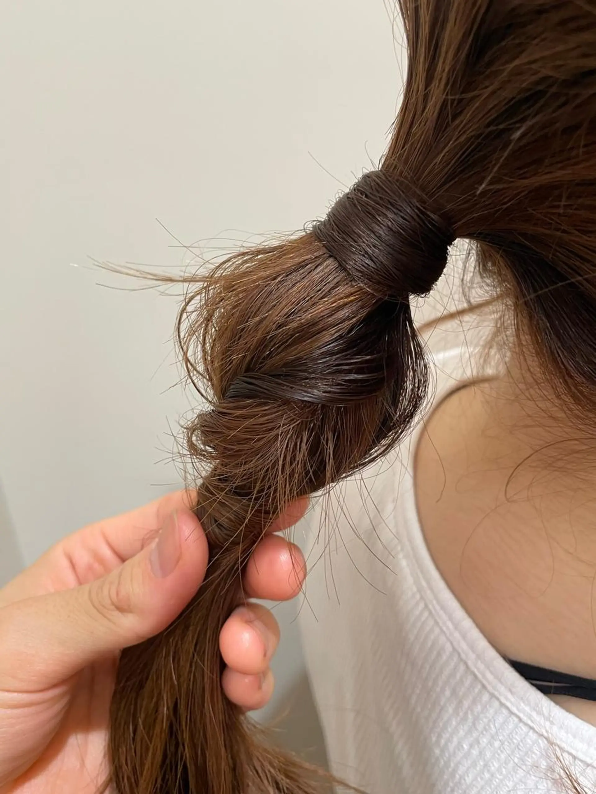 ミディアム カラー ヘアアレンジ ポニーテール 簡単アレンジ fiica （フィーカ）所属・金子侑史 /縮毛矯正の人のヘアスタイル