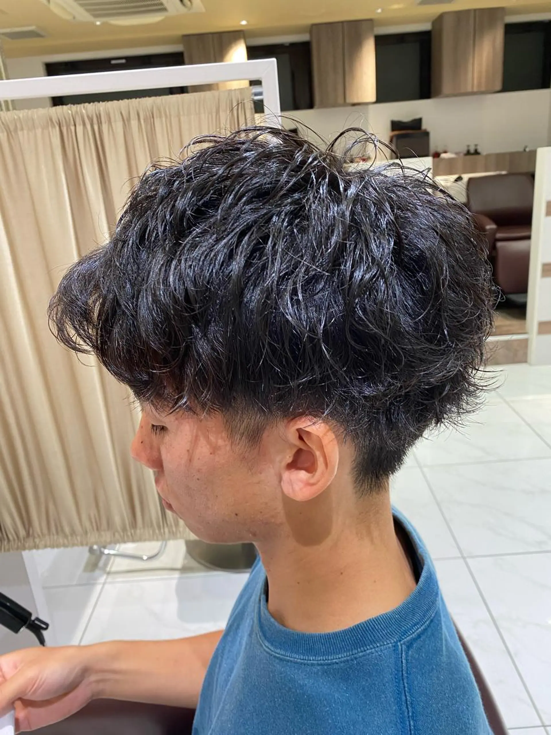 パーマ メンズ カット パーマ 佐々木 拓海のヘアスタイル