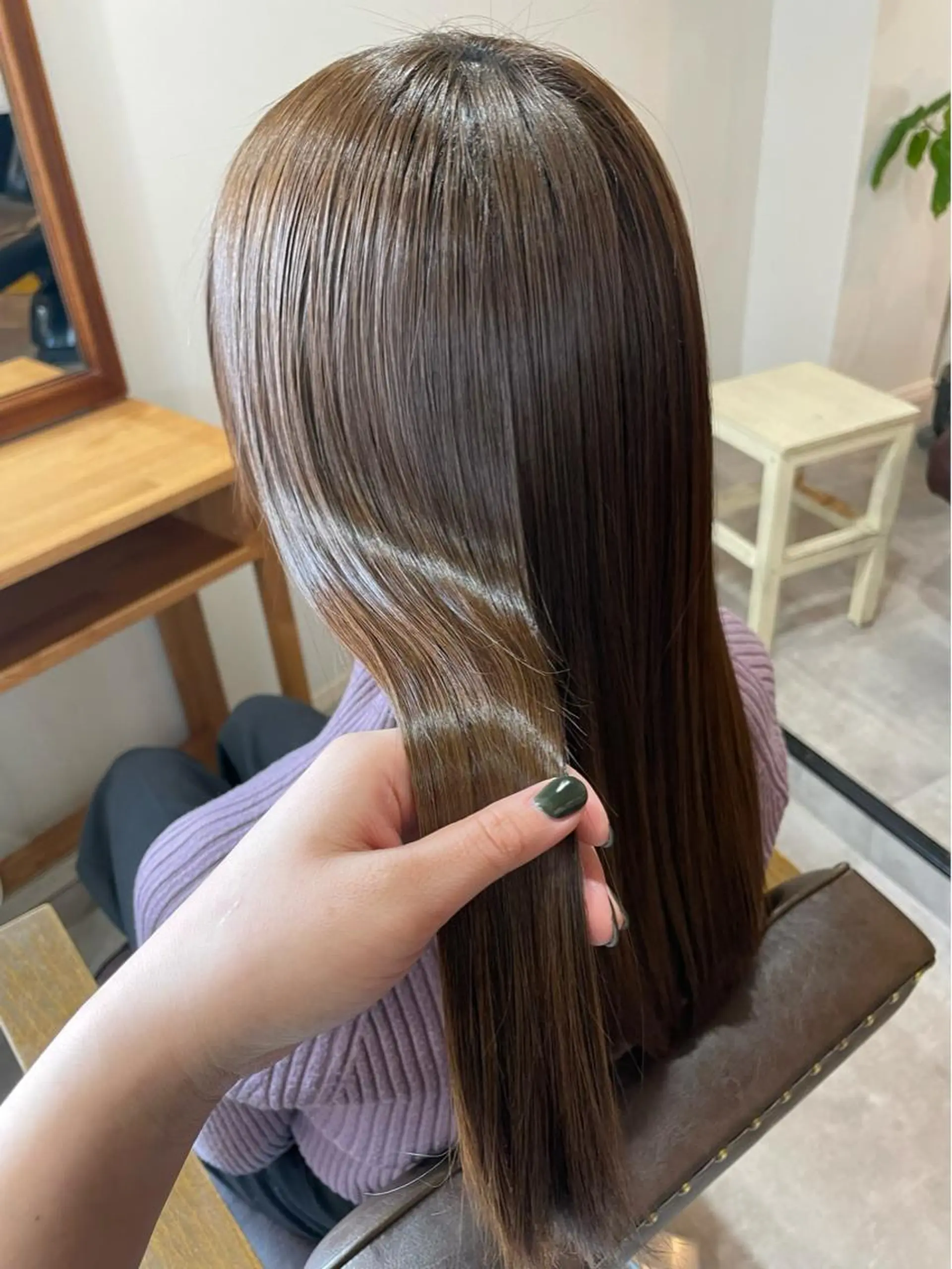 ロング パーマ 縮毛矯正 ミズタ マイのヘアスタイル