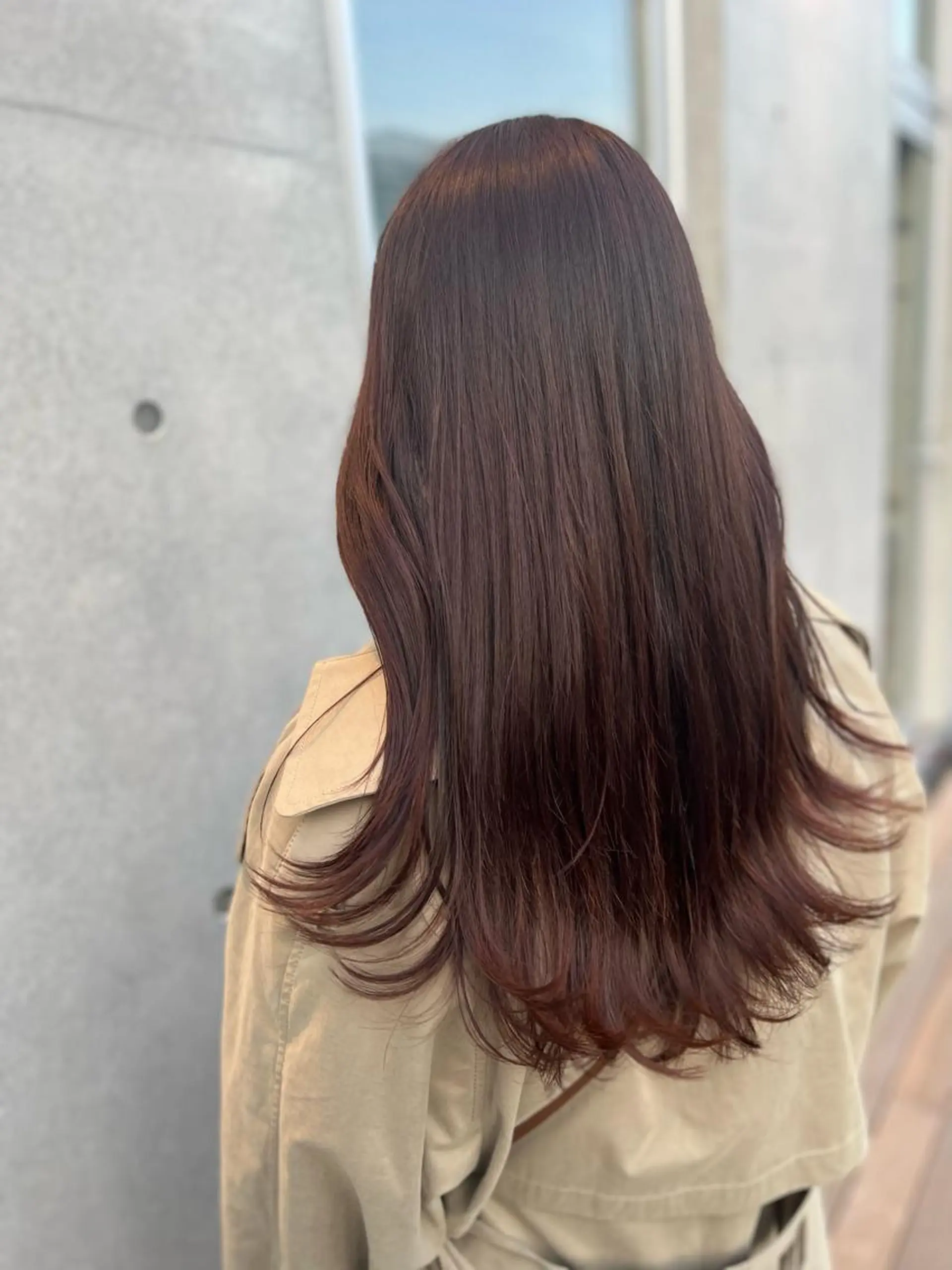 ロング カラー ブラウンカラー ピンクカラー ピンクブラウン レイヤーカット ロング 誰よりも丁寧なカット 🍀小林輝のヘアスタイル