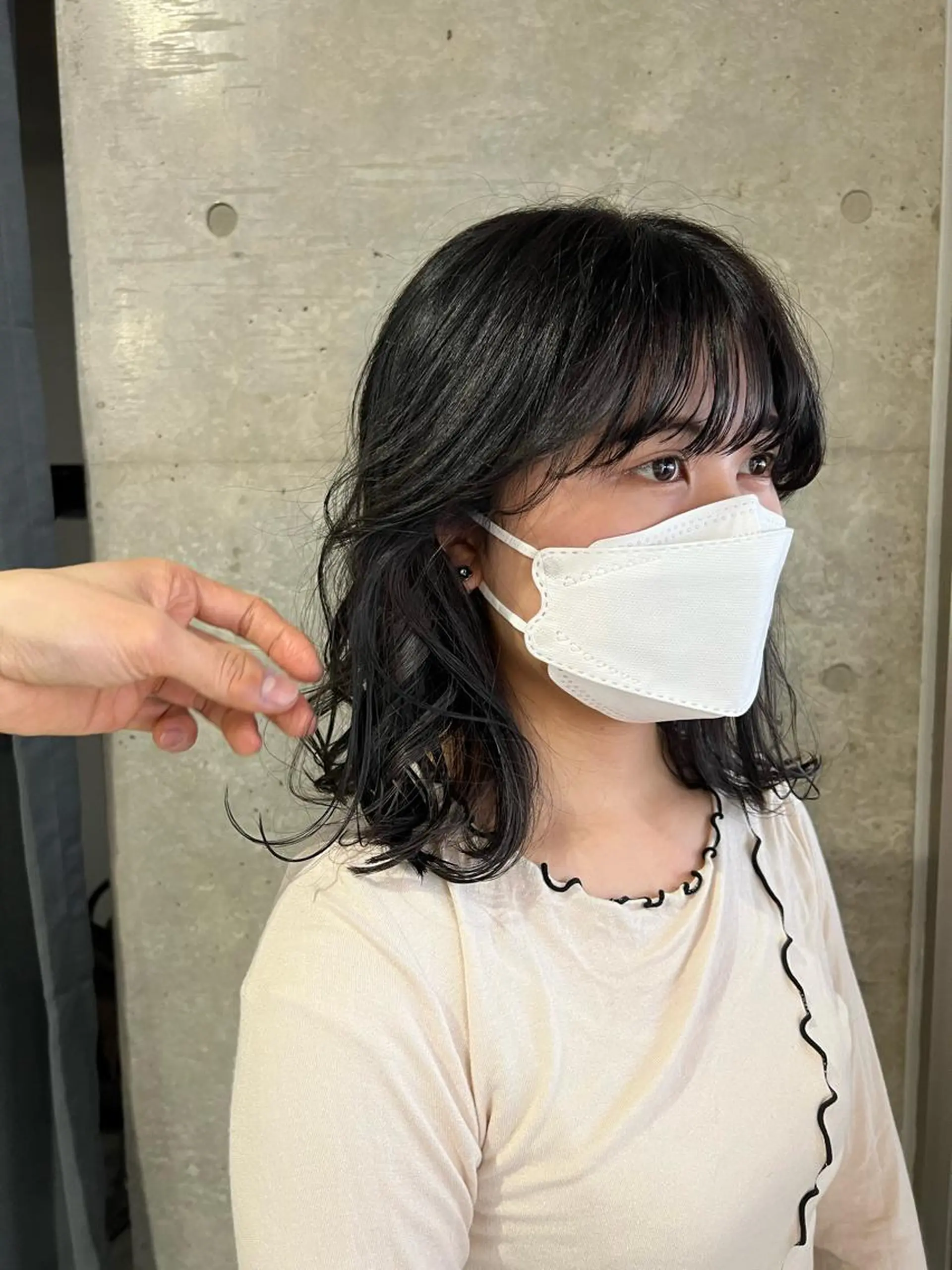 カラー パーマ ボブパーマコテ巻き風 パーマNo1深江秀平のヘアスタイル