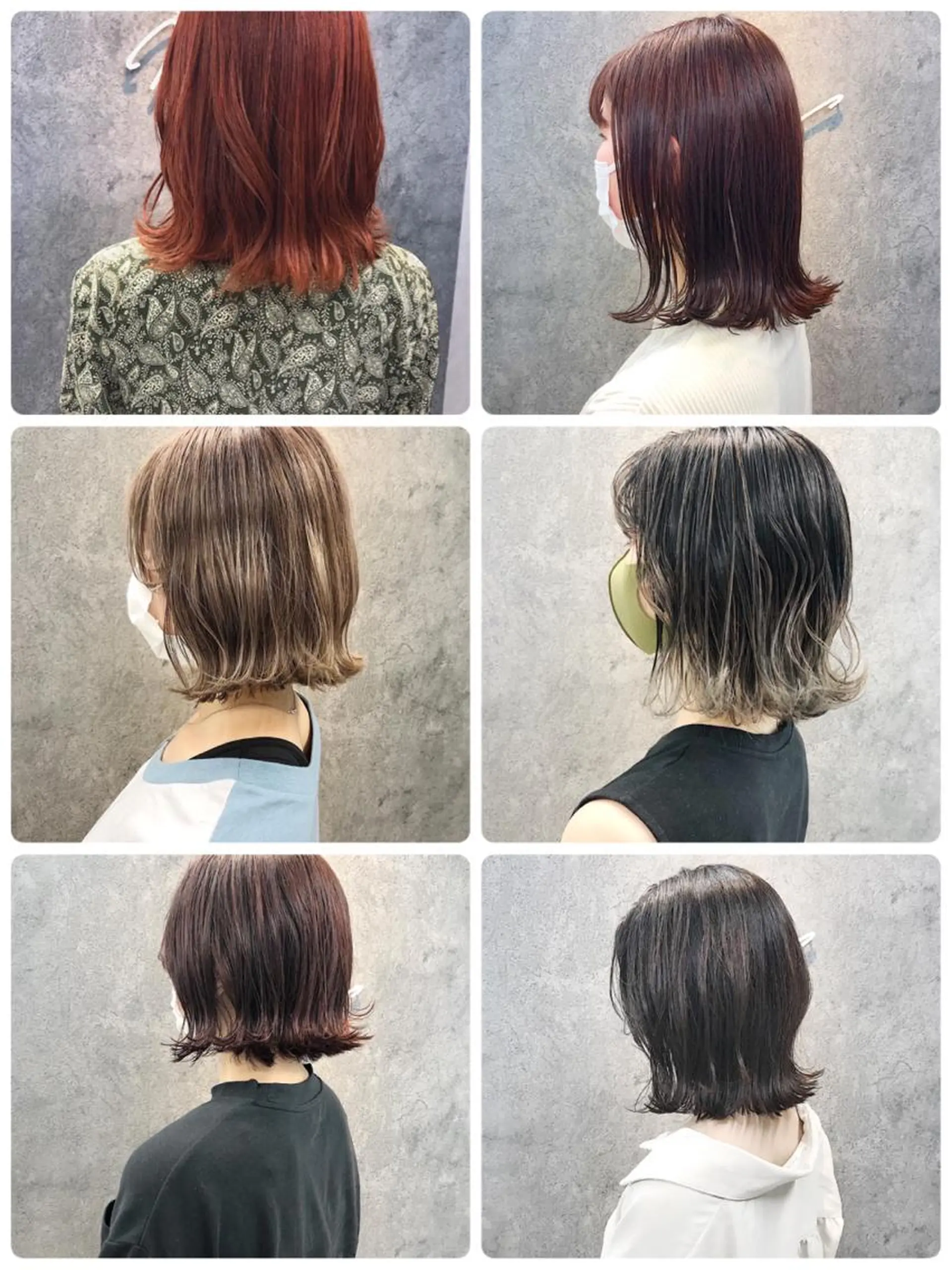 ミディアム 切りっぱなしボブ ボブ 韓国風ヘア カット ヘアカラー トリートメント 所渉/韓国レイヤー /ウルフカットのヘアスタイル