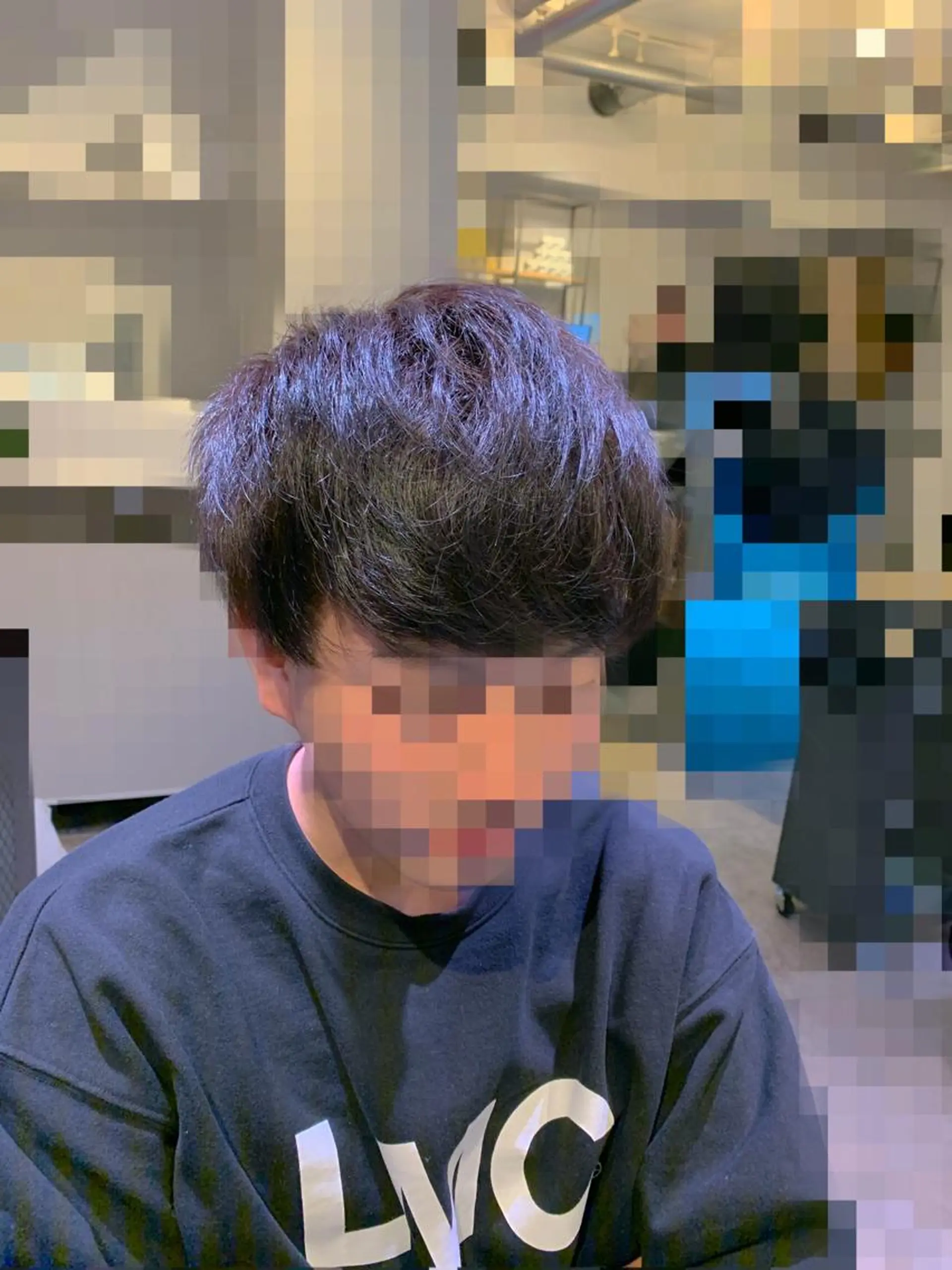 ミディアム カラー メンズ QUONHEAL 淀屋橋所属・阿部 春道のヘアスタイル