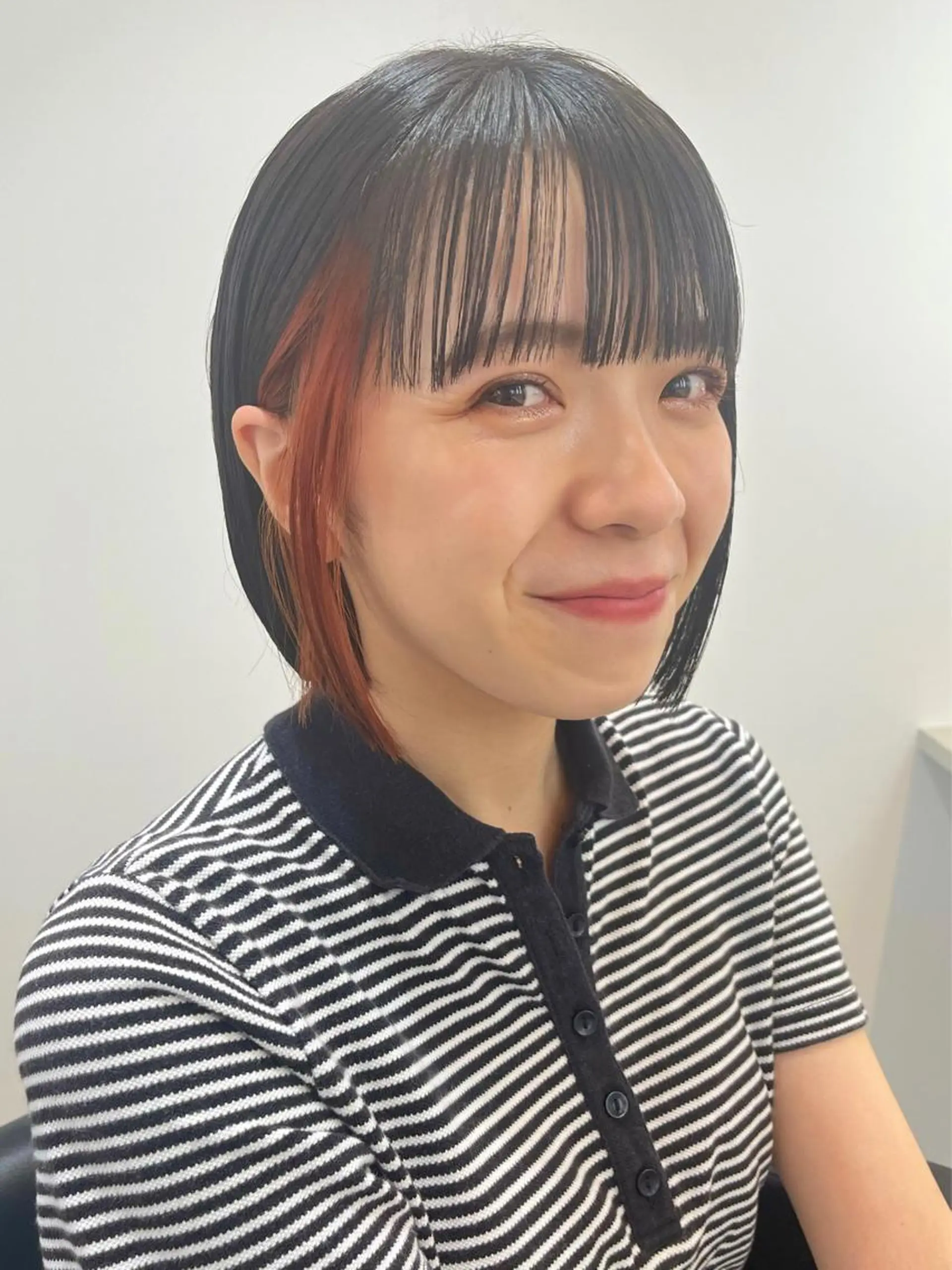 ショート カラー オレンジ ボブ カット ヘアカラー トリートメント SOYON 🤍CHIZU🤍.のヘアスタイル