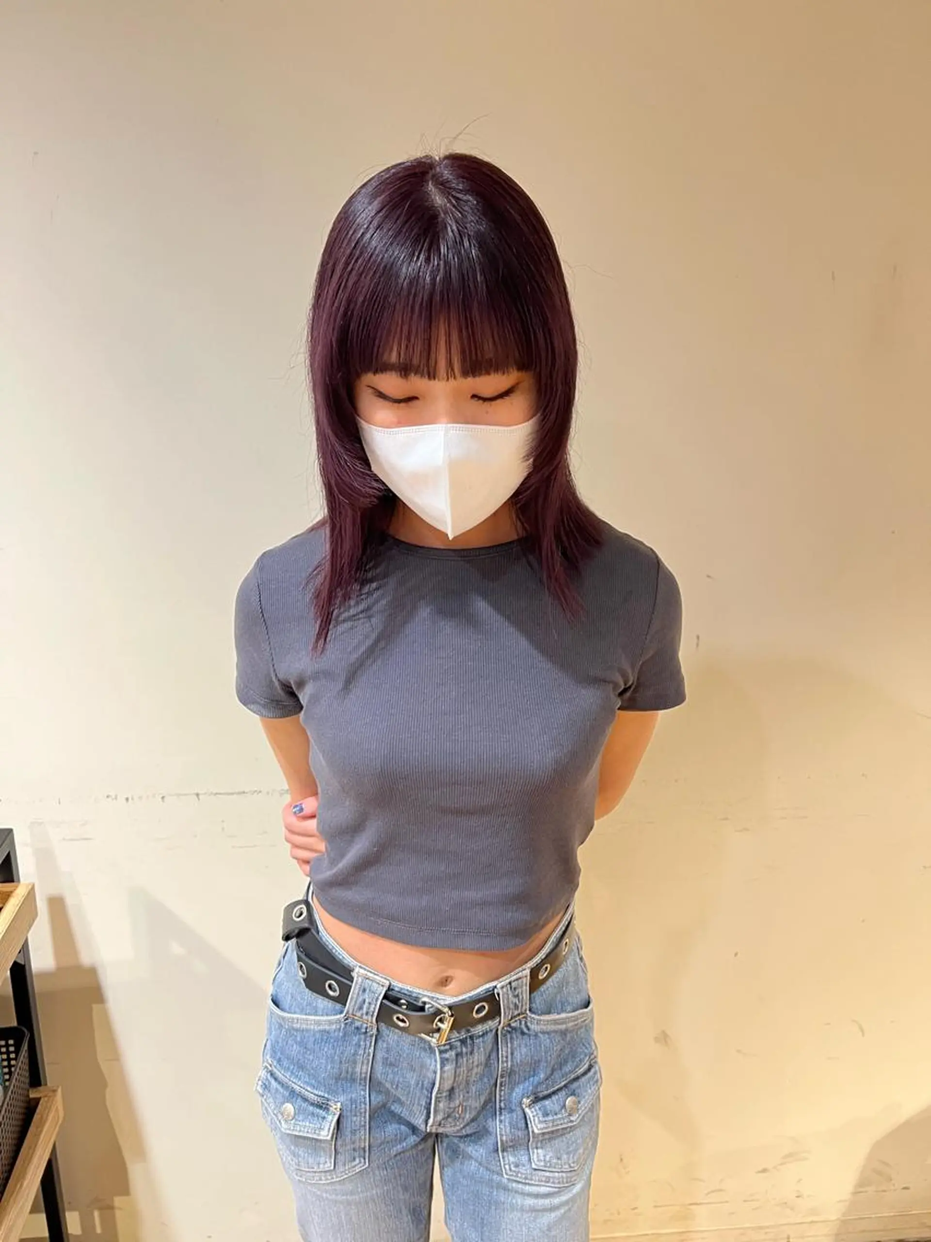 ミディアム カラー ブリーチ io濱川 遥のヘアスタイル