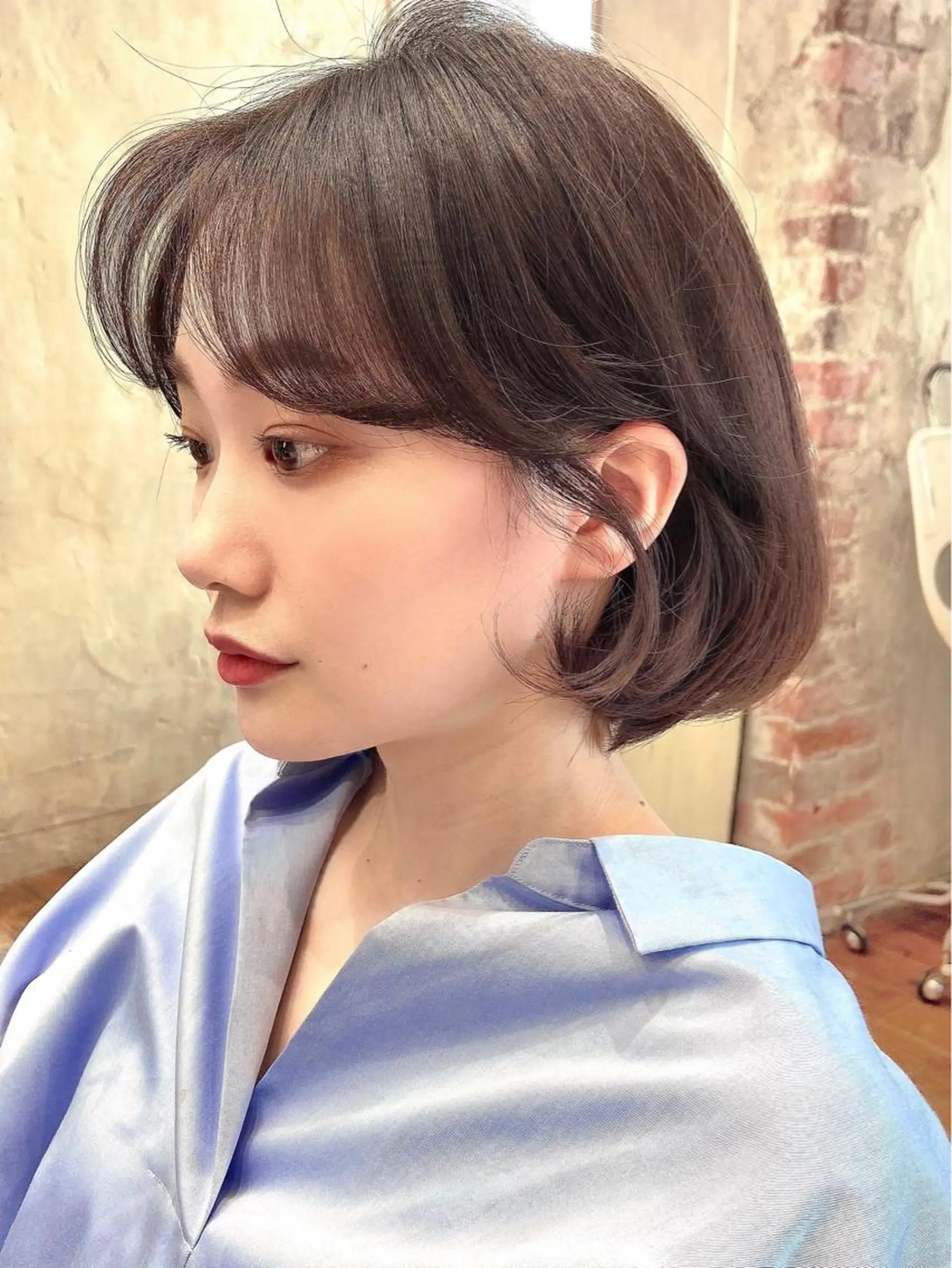 セミロング カラー パーマ ヘアアレンジ ボブ タンバルモリ 韓国風ヘア Surpass所属・🌈小顔似合わせ SHIHO🌈のヘアスタイル