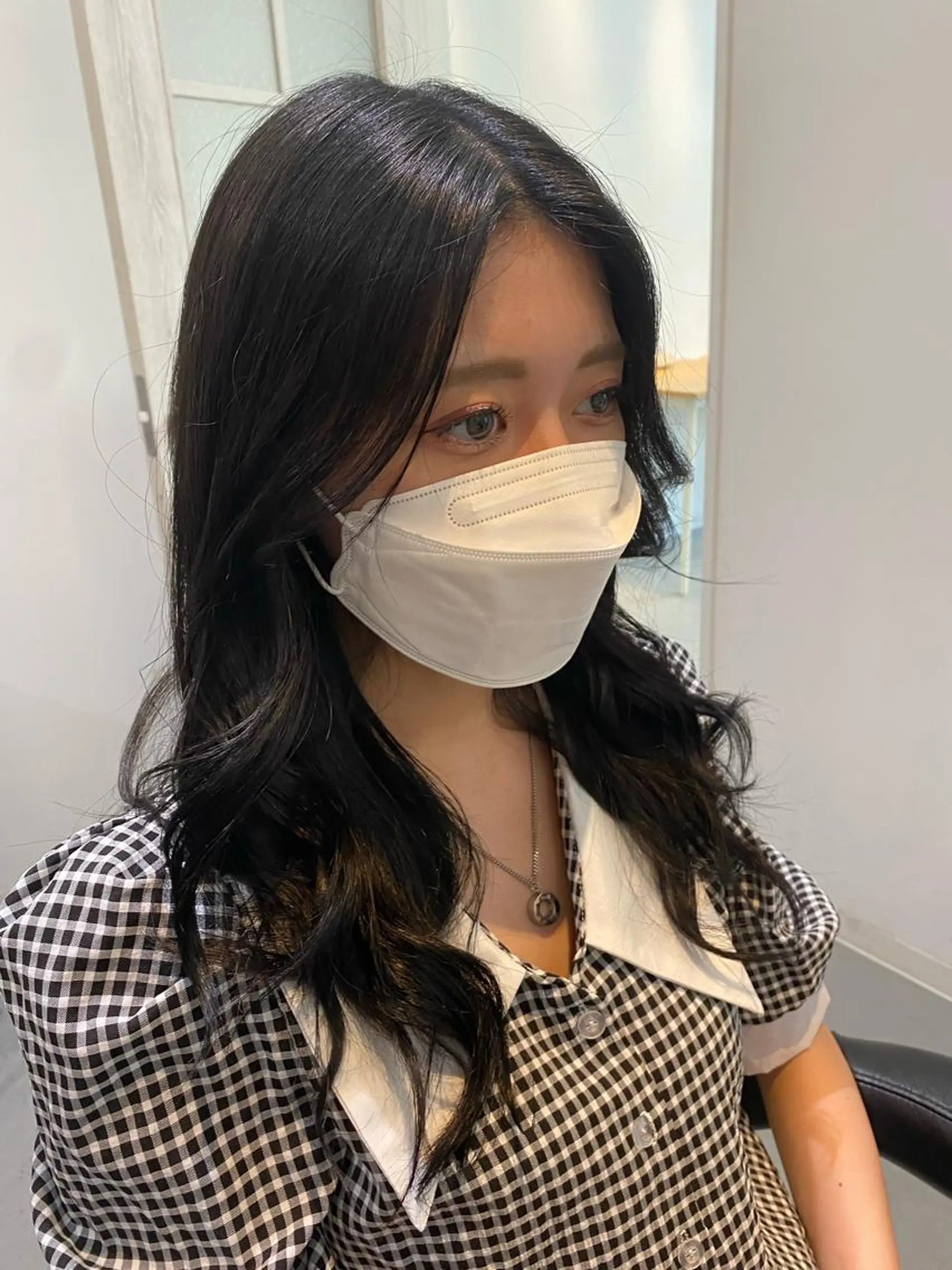 カラー 黒髪 ブルーカラー ブルーブラック 韓国風カラー 韓国ヘア/艶髪🎀 宮川みほのヘアスタイル