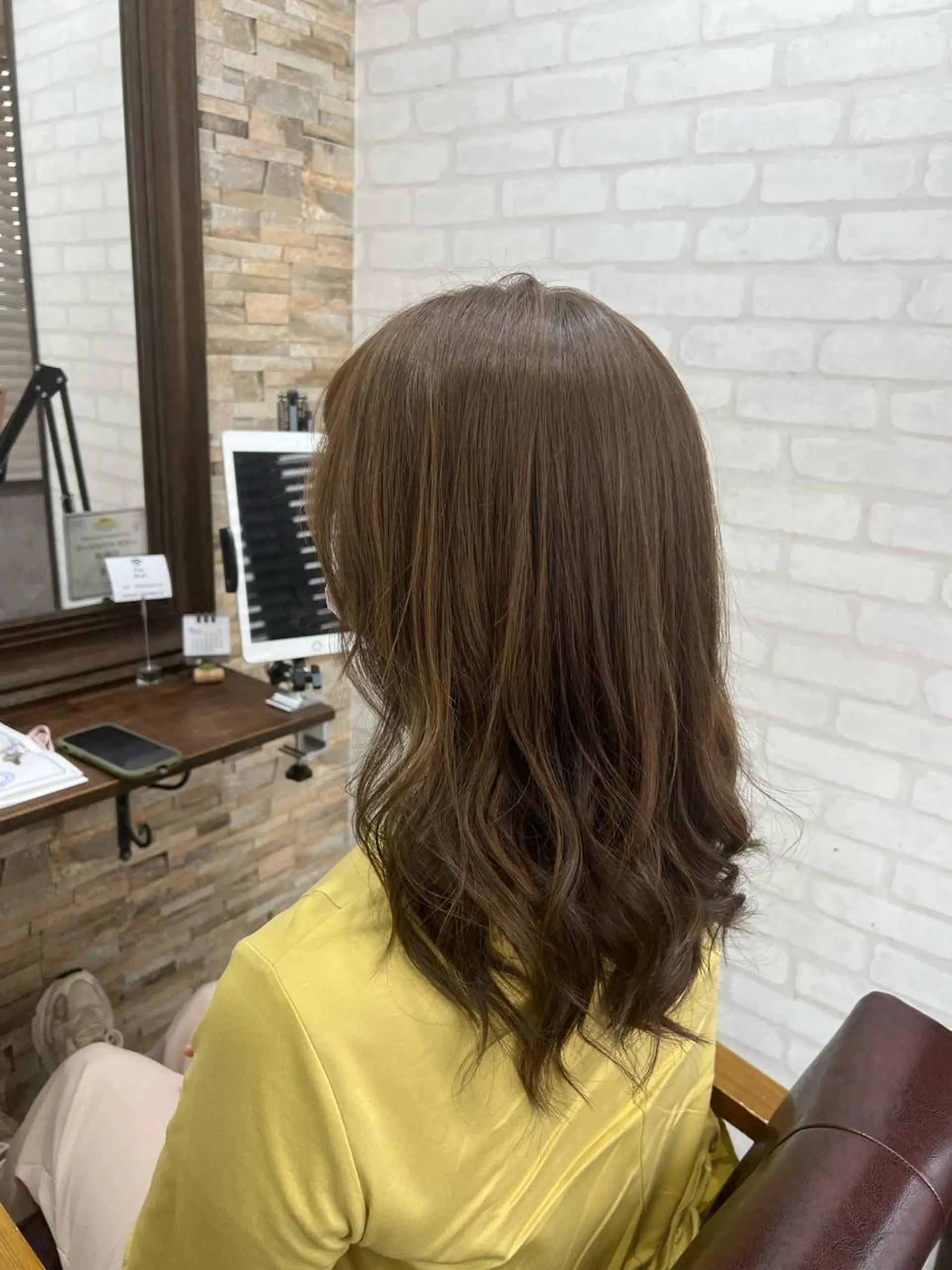 セミロング パーマ カット パーマ トリートメント 多賀 順平のヘアスタイル