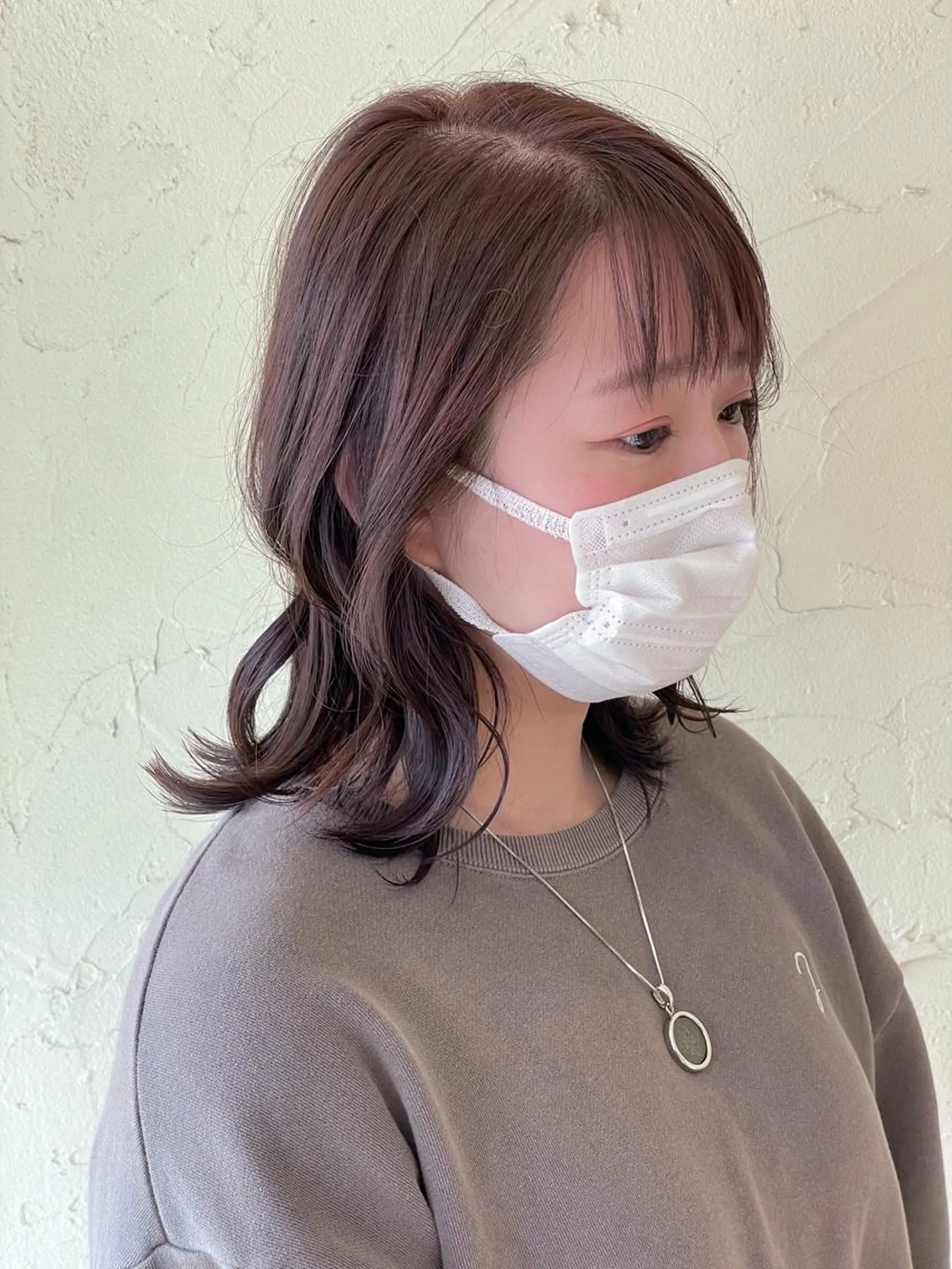 ミディアム カラー 顔まわりレイヤー レイヤーカット カット ヘアカラー トリートメント メンズ特化/パーマ指 名No.1/百瀬太郎のヘアスタイル