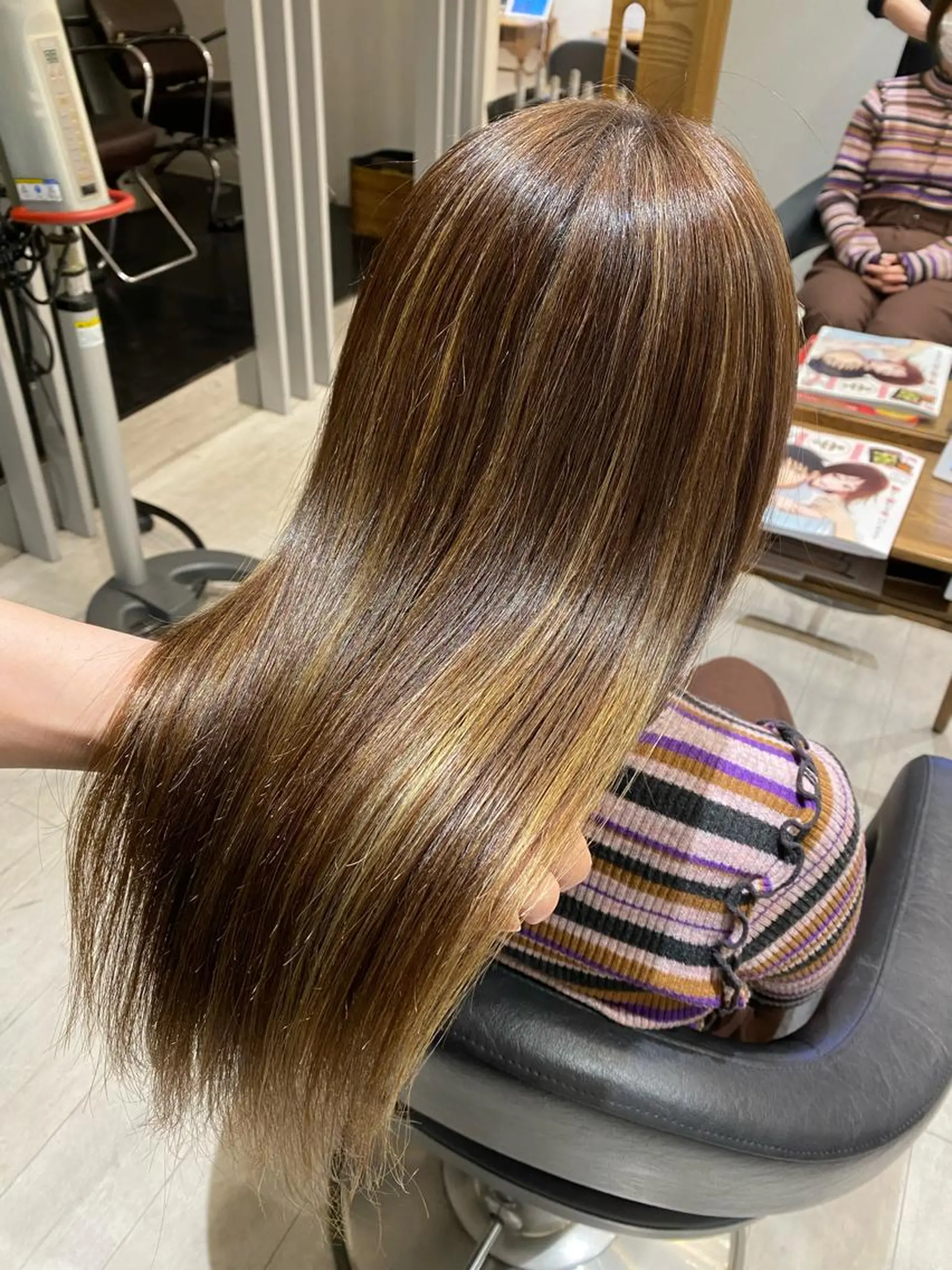 ロング ハイライト カット ヘアカラー トリートメント ✨美髪矯正の専門家✨ 髪質改善　松村のヘアスタイル