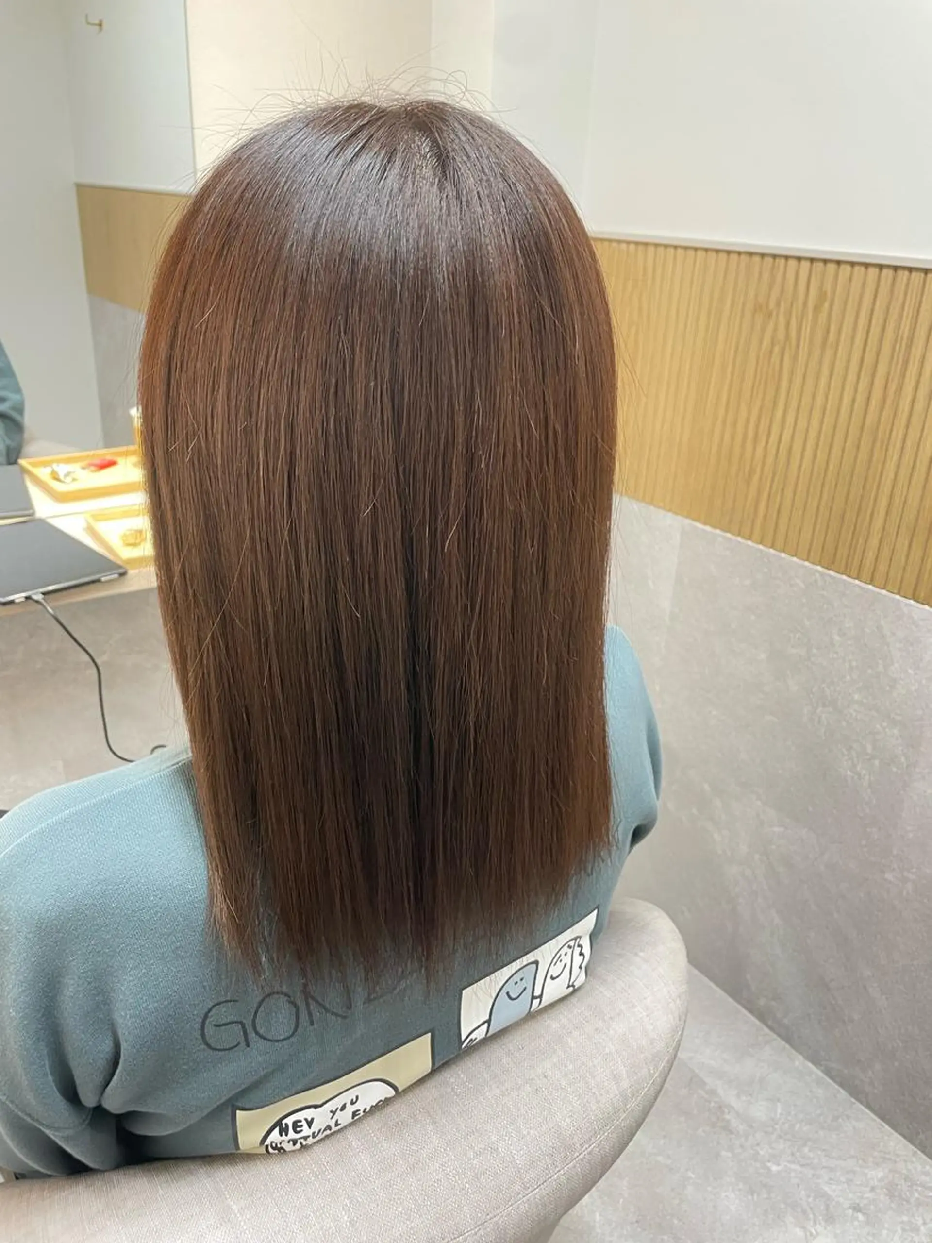 ミディアム カラー 髪質改善 西 めぐみのヘアスタイル