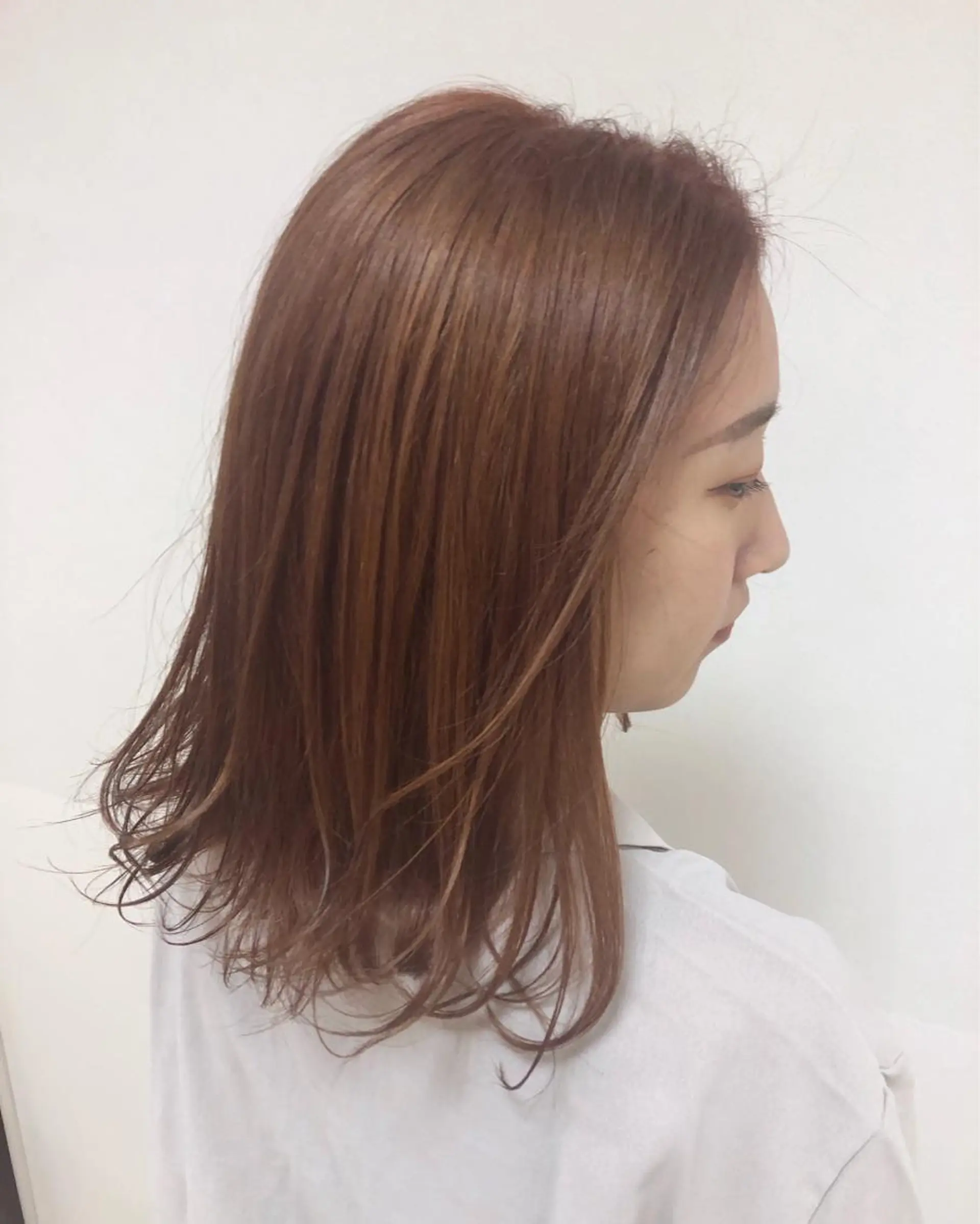 セミロング カラー ヘアアレンジ ベージュカラー ハイトーンカラー オレンジ オレンジベージュ enurk店 🍋 丸谷みく♥のその他イメージ