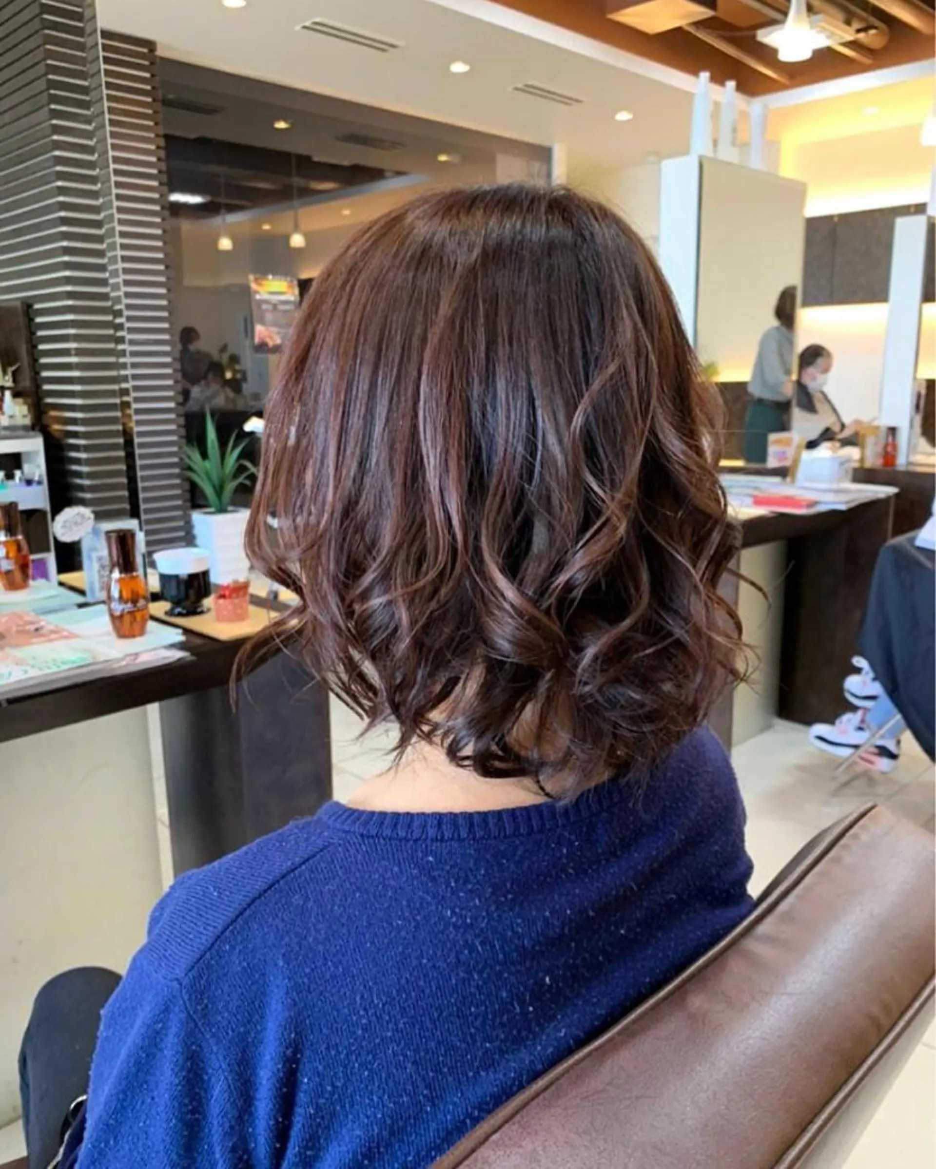 ミディアム パーマ 静岡/草薙パーマ メンズバレイヤージュのヘアスタイル