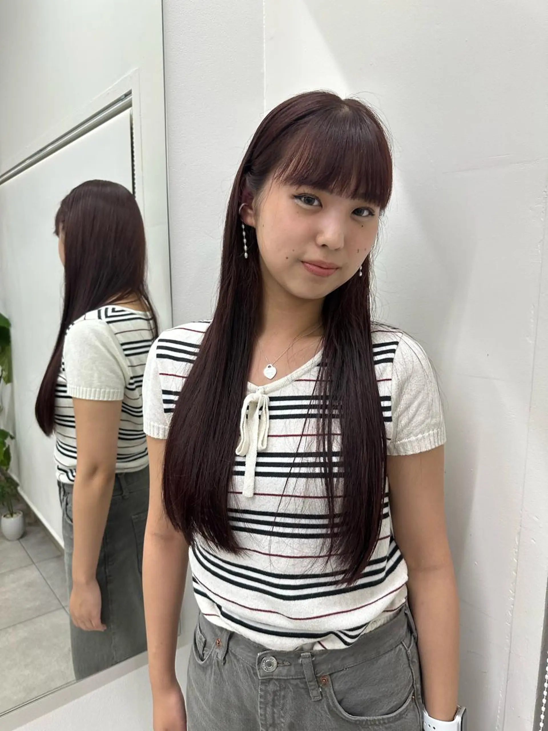 ロング カラー 林 莉央のヘアスタイル