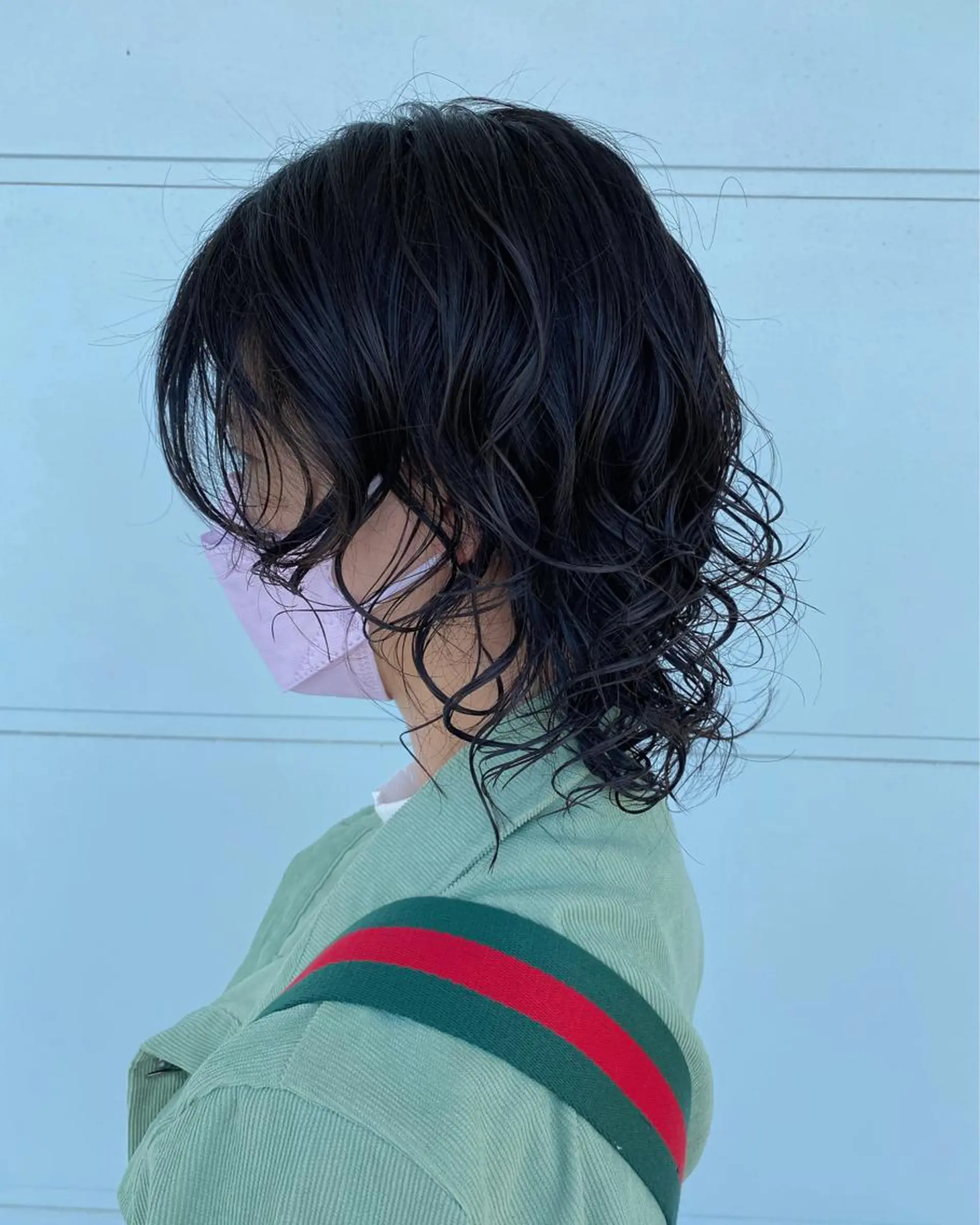 ミディアム ミディアムパーマ 丸山 純奈のヘアスタイル